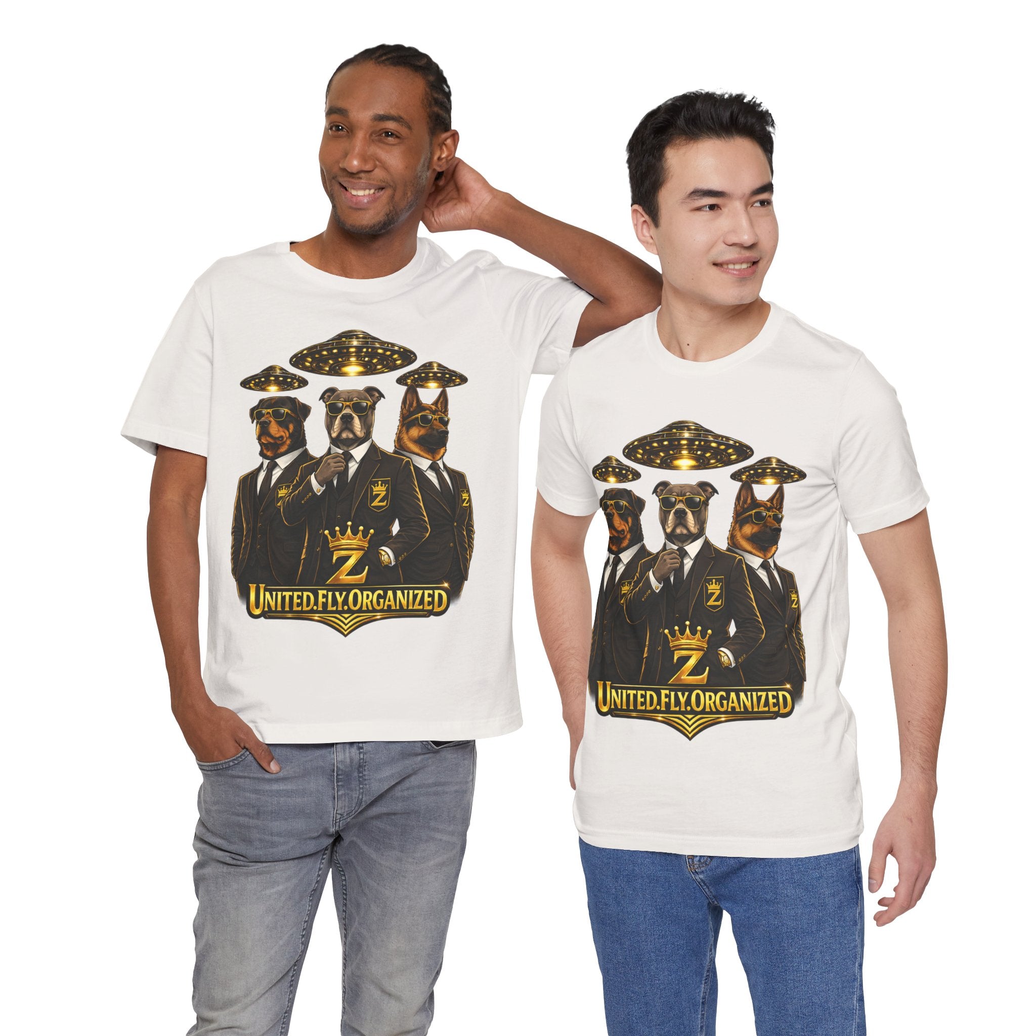 COMING SOON... United. Fly. Organized. Graphic Tee (Gold) Printify