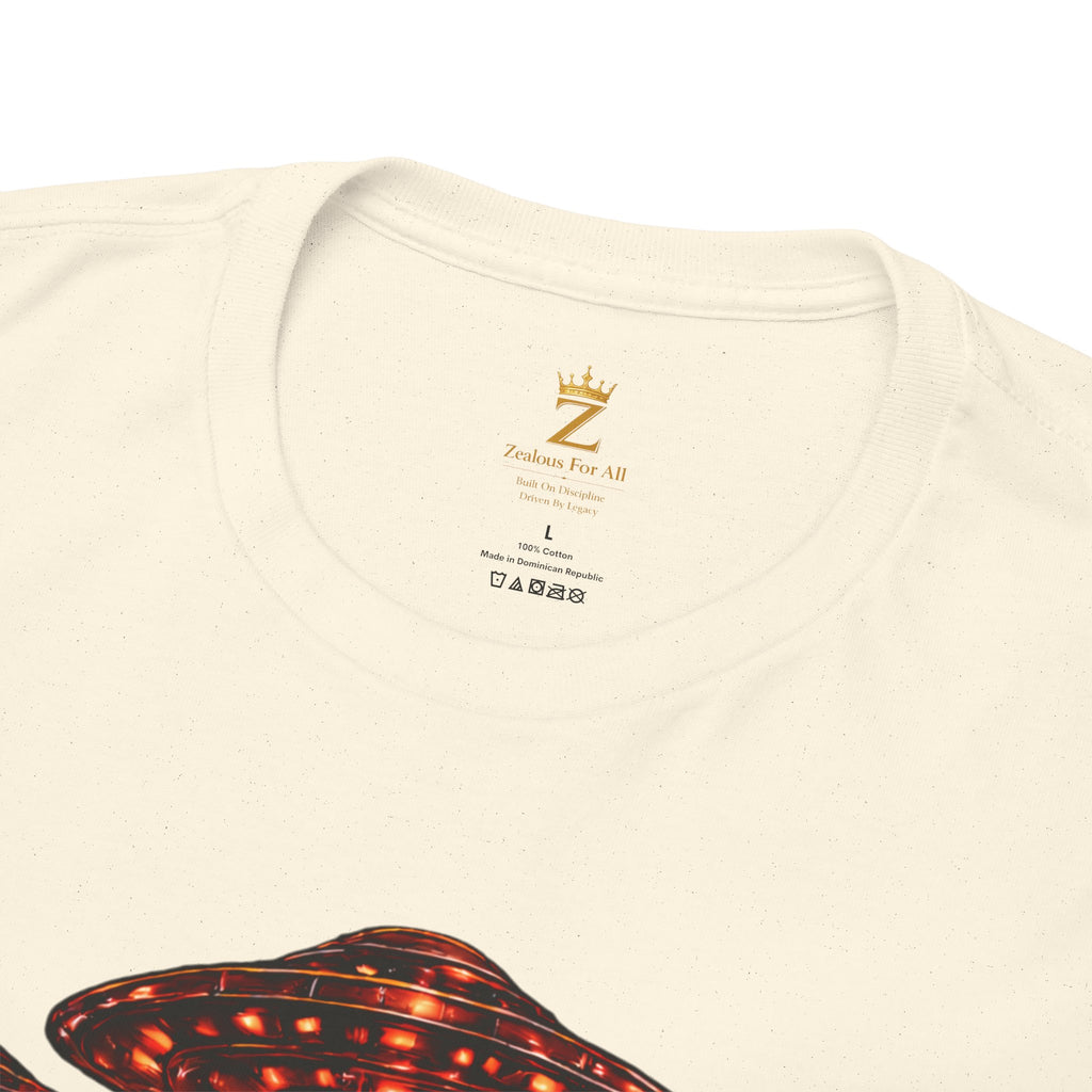 Adult "United. Fly. Organized." Graphic Tee (Red) Printify