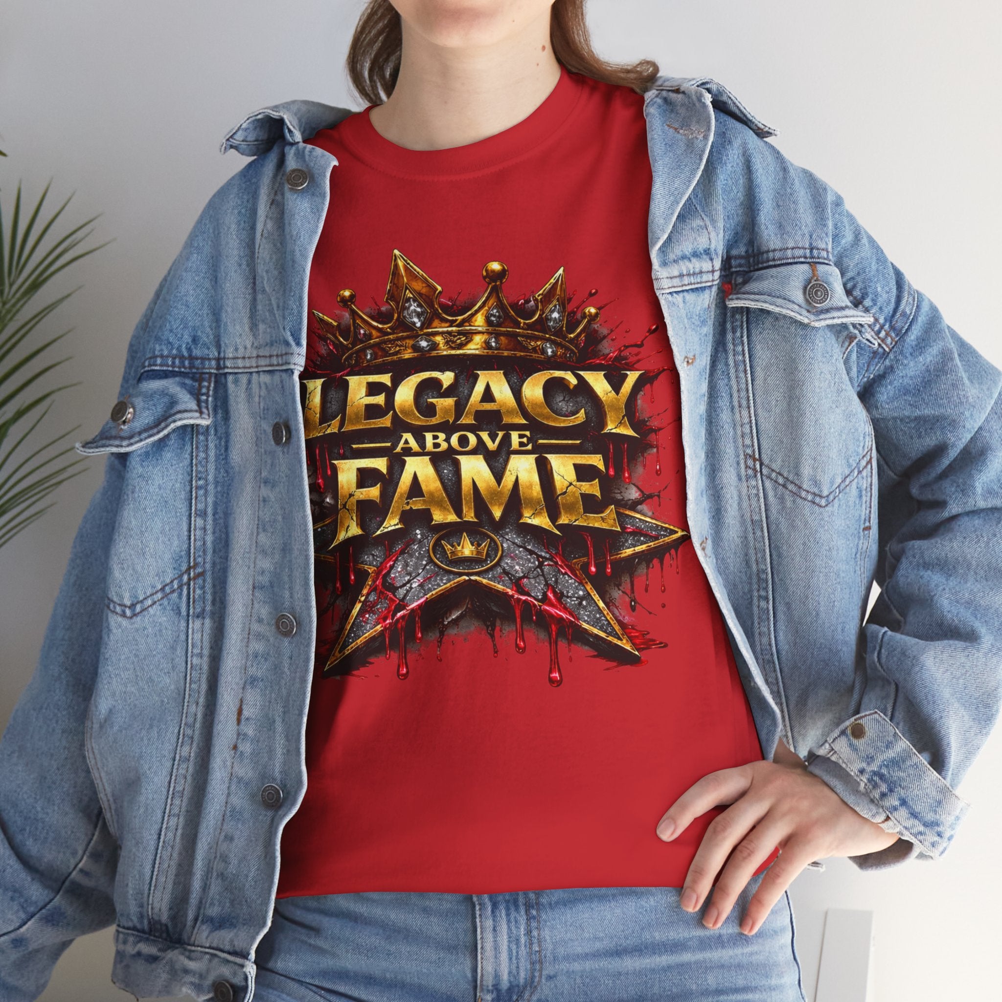 Adult Legacy Above Fame Graphic T-Shirt (Red Drip) - Zealous For All