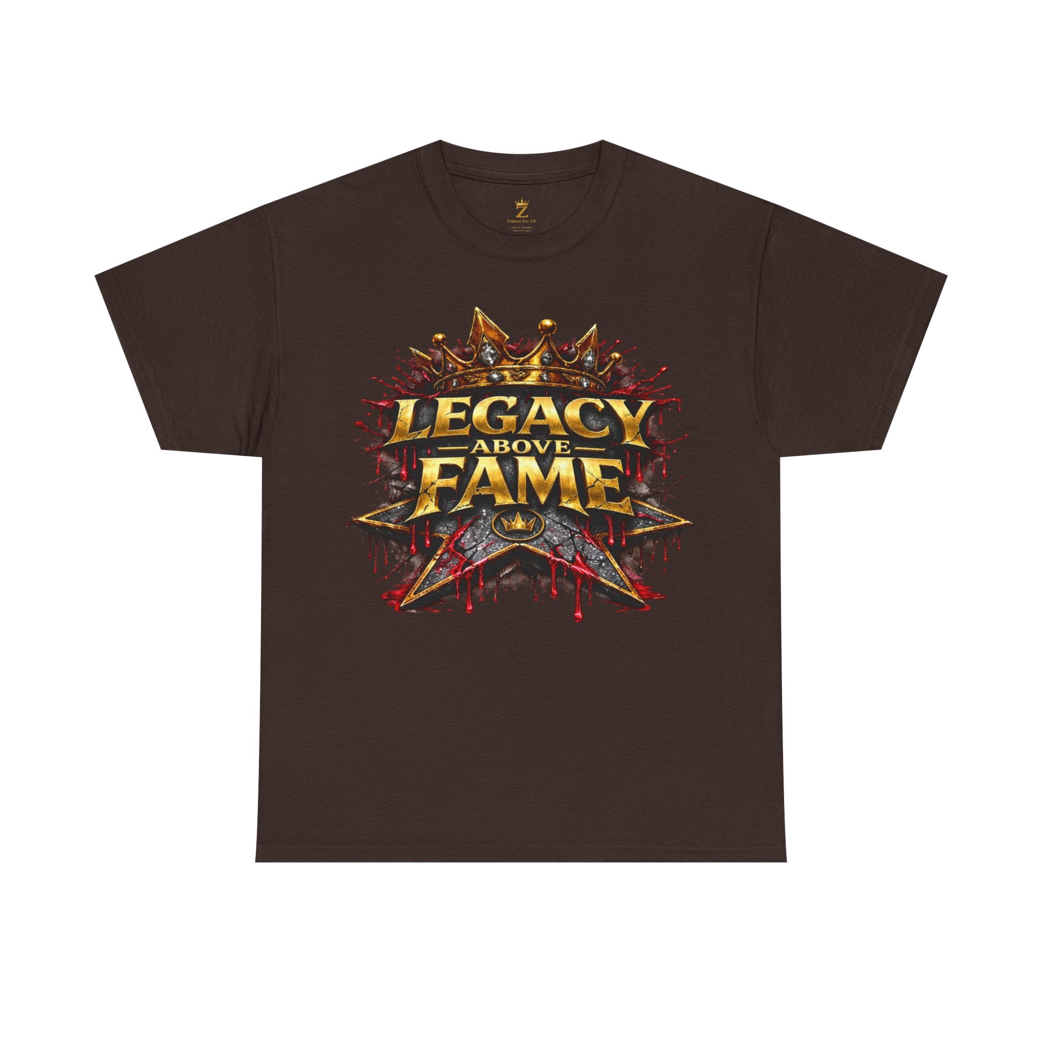 Adult Legacy Above Fame Graphic T-Shirt (Red Drip) - Zealous For All