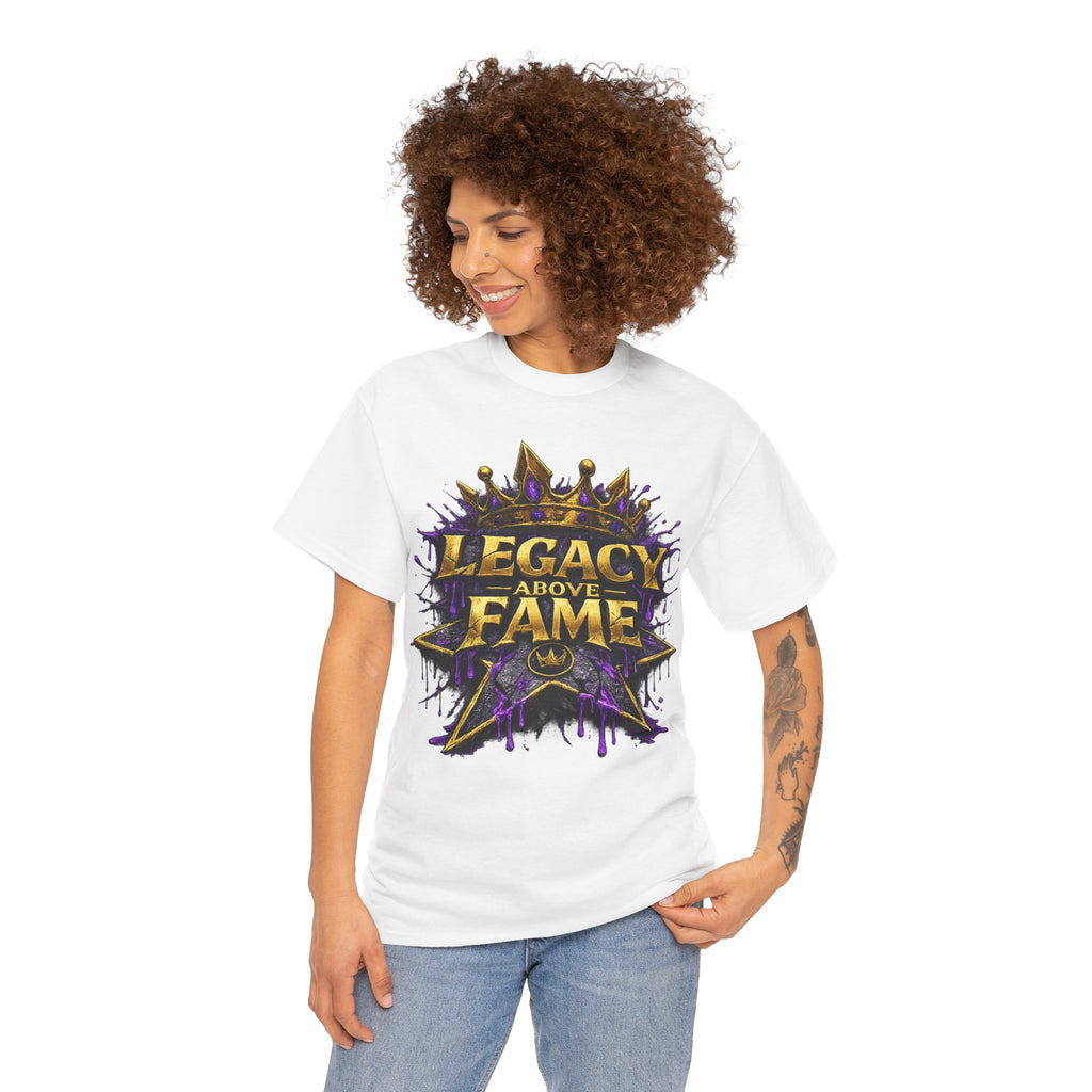 Adult Legacy Above Fame Graphic T-Shirt (Purple Drip) - Zealous For All