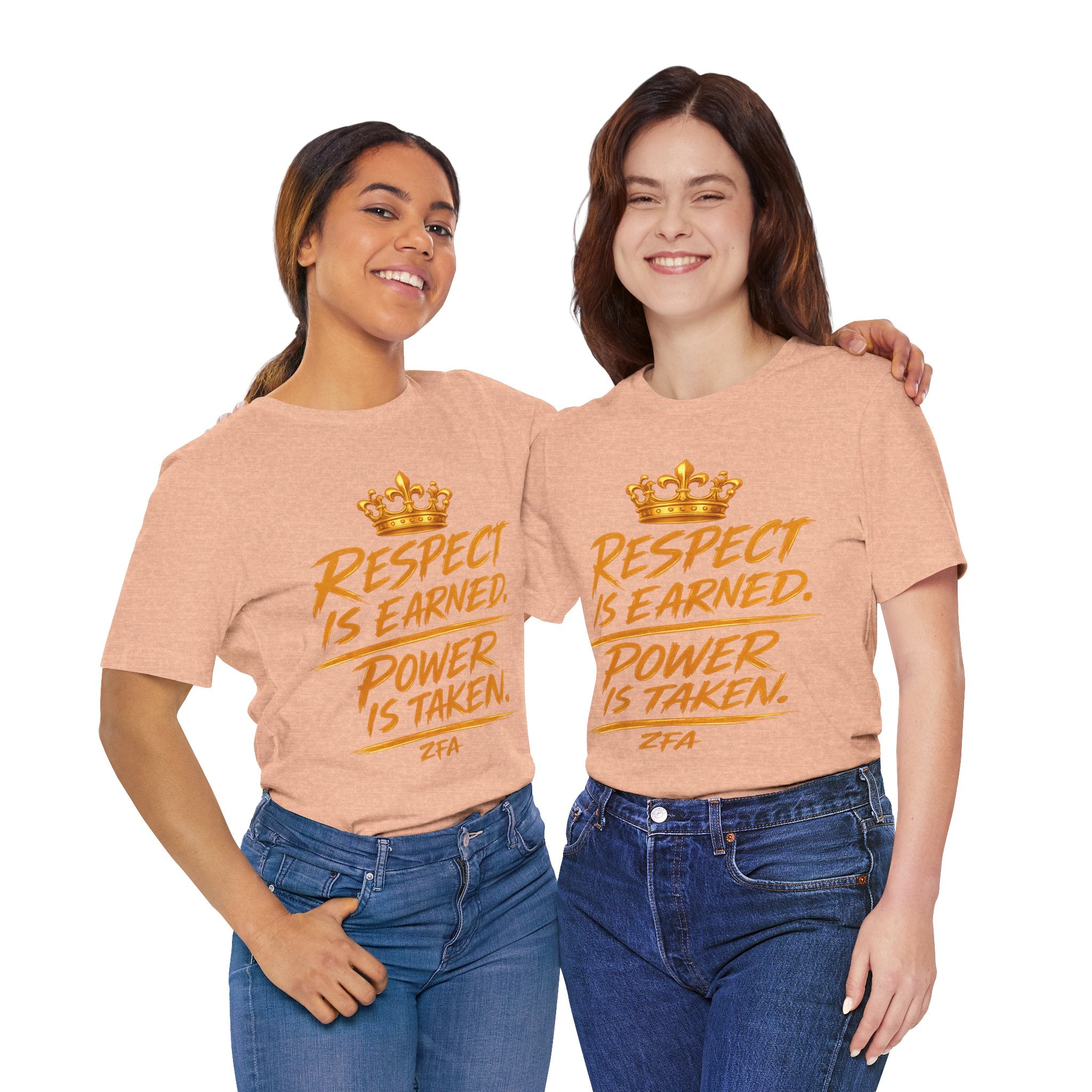 Respect Is Earned Power Is Taken T‑Shirt — Motivational Crown Graphic Tee