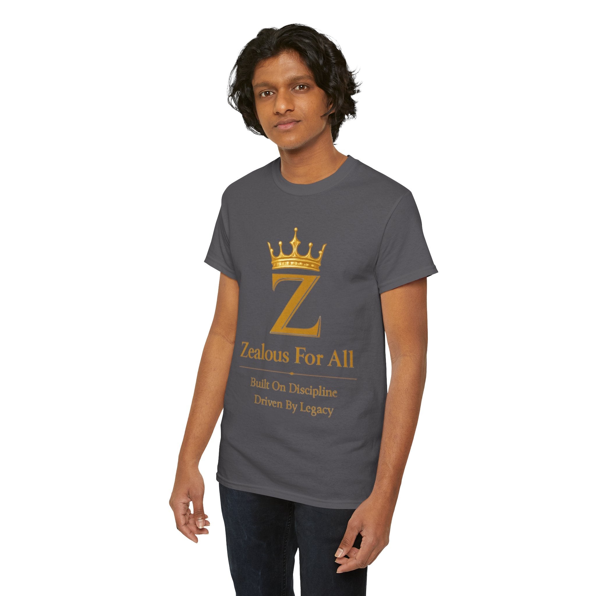 Unisex Zealous For All T-Shirt (Gold Logo (with Back logo) T-shirt) Printify