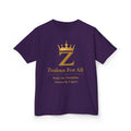 Kids Zealous For All T-Shirt Drop 01 — Gold Logo Kids Tee Printify