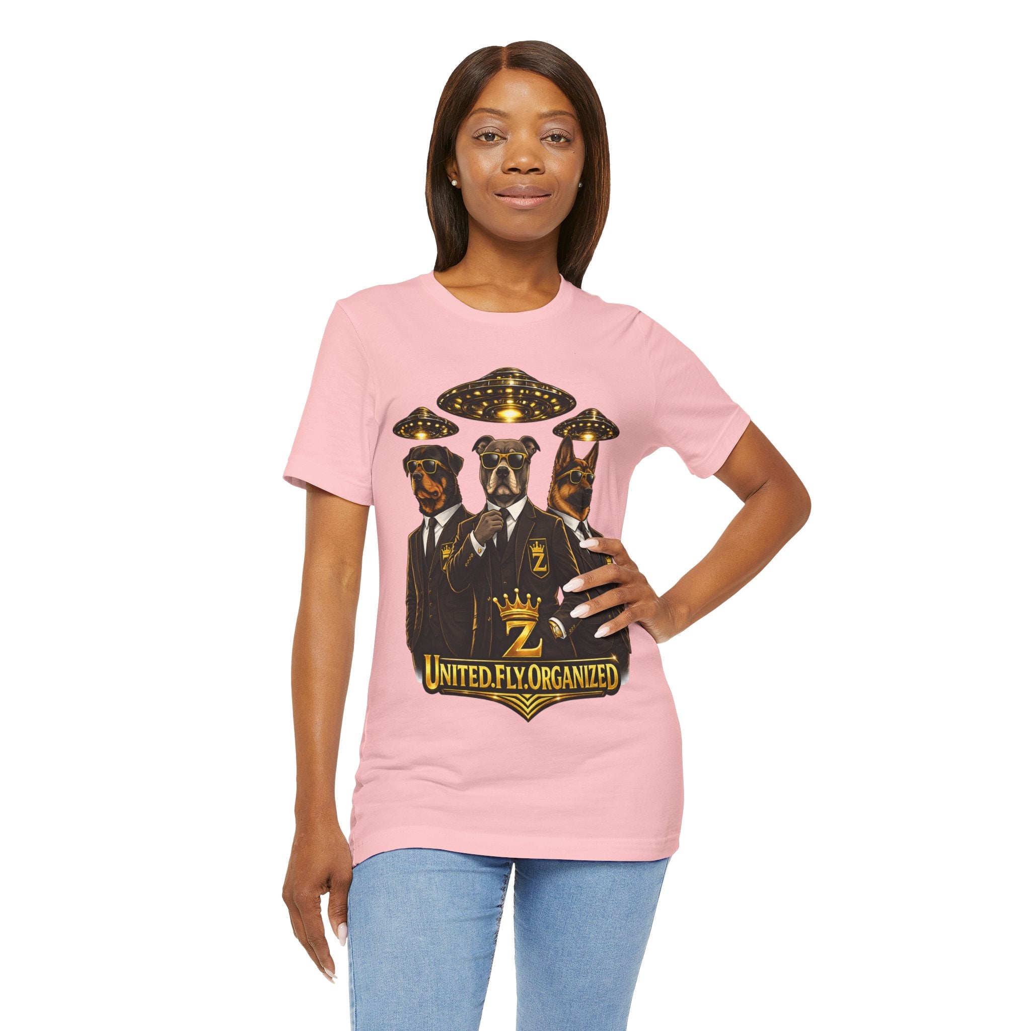 COMING SOON... United. Fly. Organized. Graphic Tee (Gold) Printify