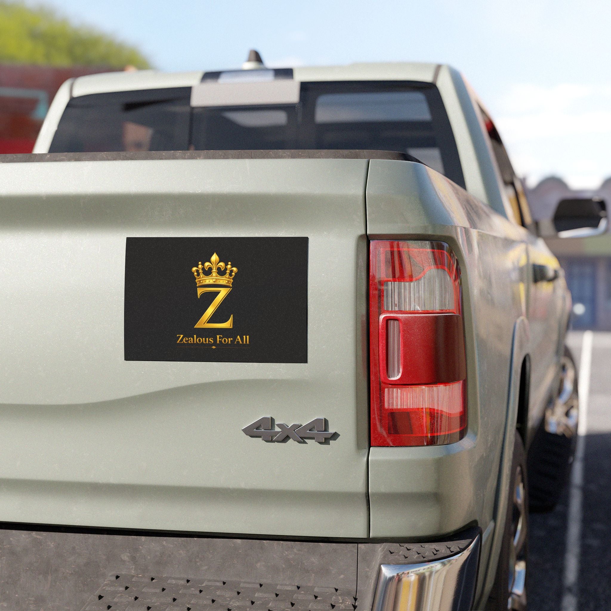 Car Magnet — Gold Crown 'Z' Logo with "Zealous For All"