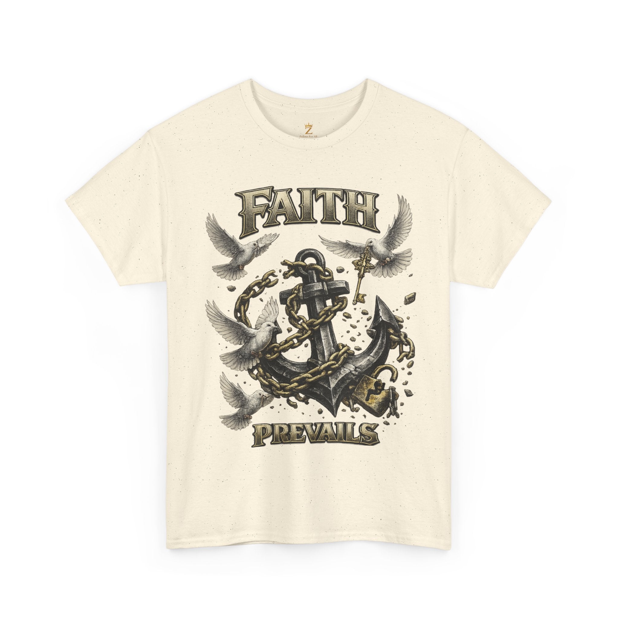 Adult Faith Prevails T‑Shirt (Black Anchor) Printify