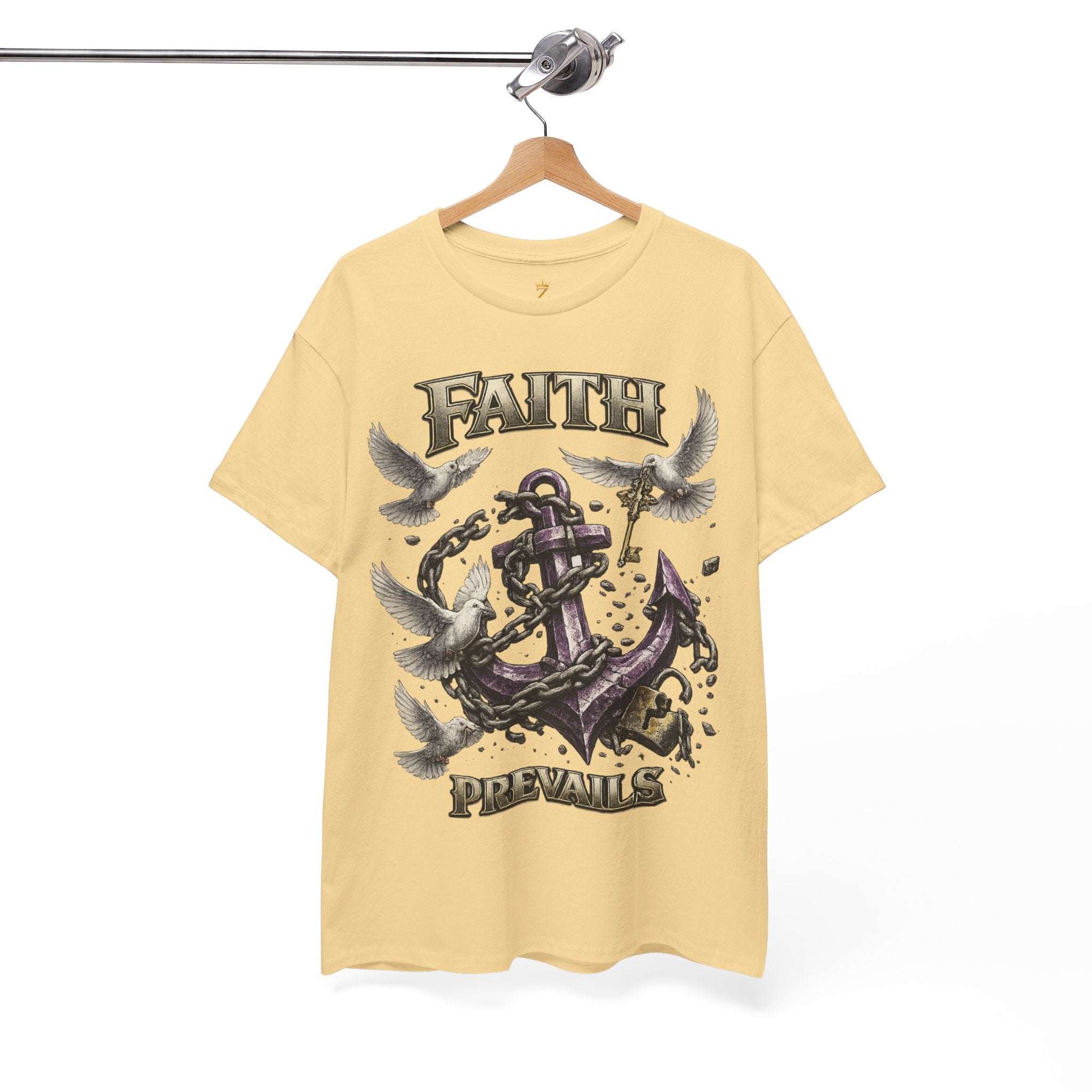 Adult Faith Prevails T‑Shirt (Purple Anchor) Printify