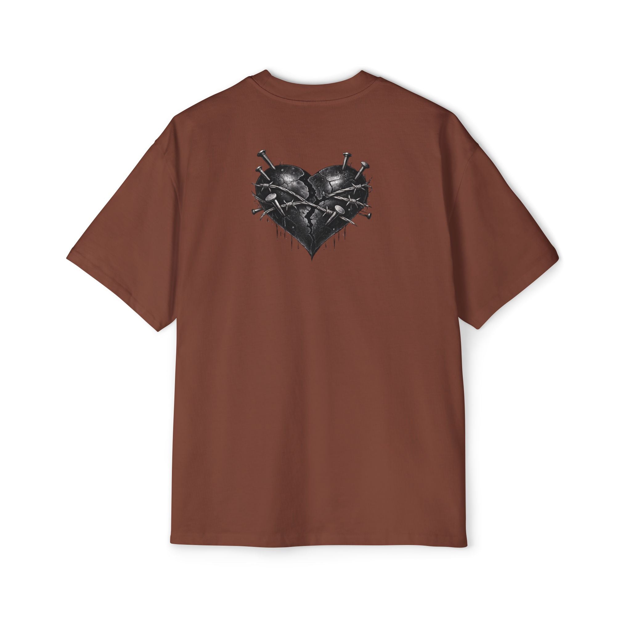Oversized Discipline Over Emotions Graphic Tee (Black Heart) Printify
