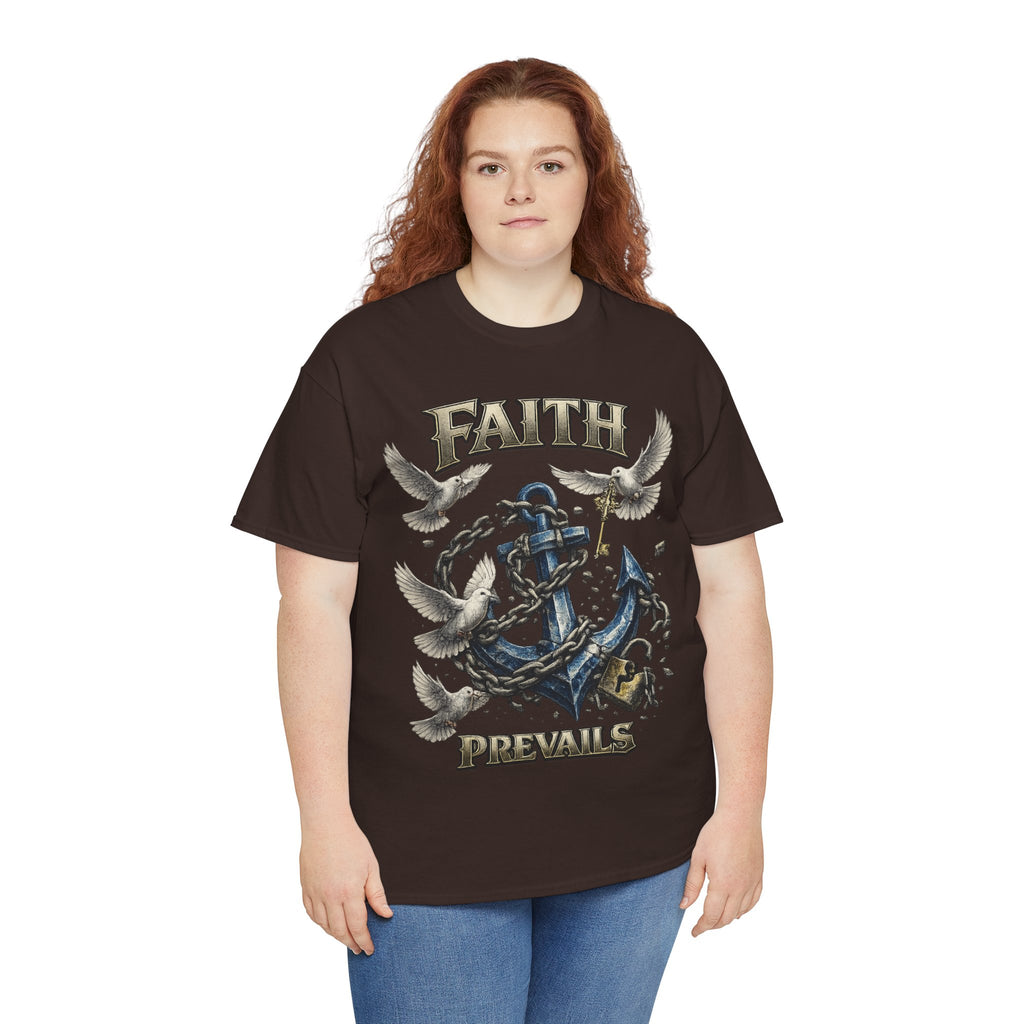 Adult Faith Prevails T‑Shirt (Blue Anchor) Printify