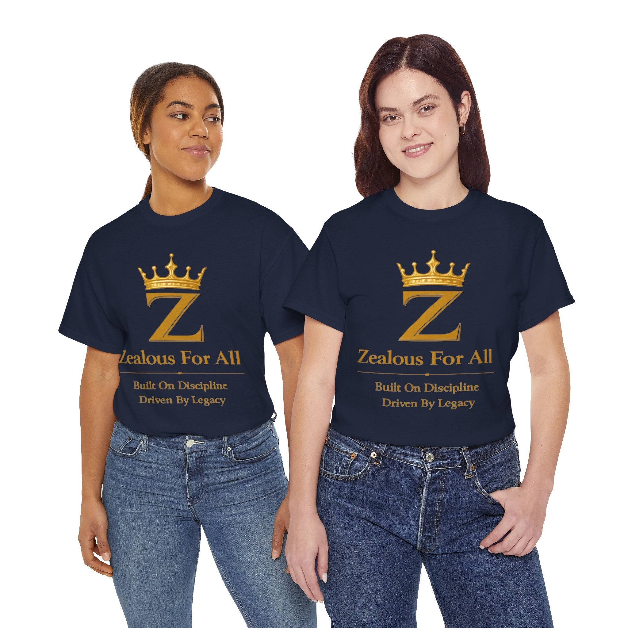 Unisex Zealous For All T-Shirt (Gold Logo (with Back logo) T-shirt) Printify