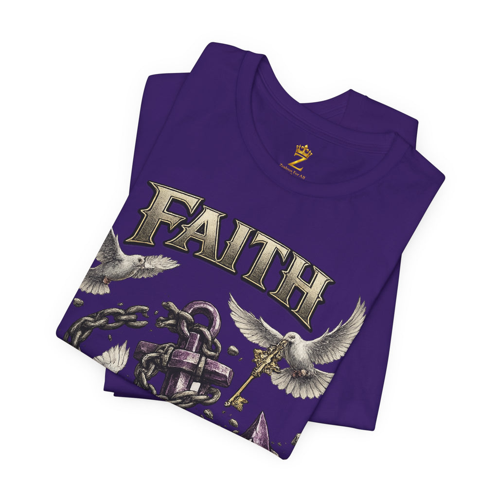 Faith Prevails T‑Shirt (Purple Anchor) Printify