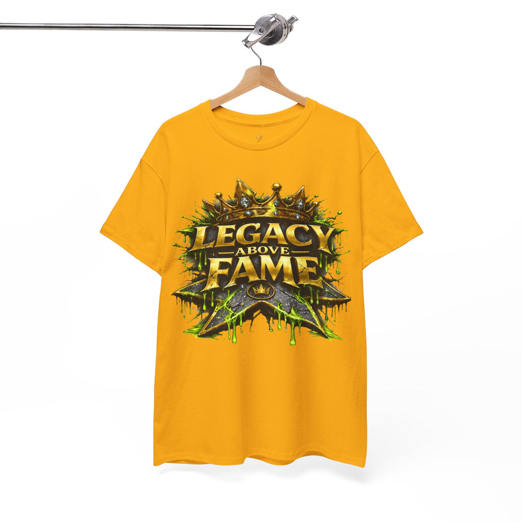 Adult Legacy Above Fame Graphic T-Shirt (Lime Green Drip) - Zealous For All