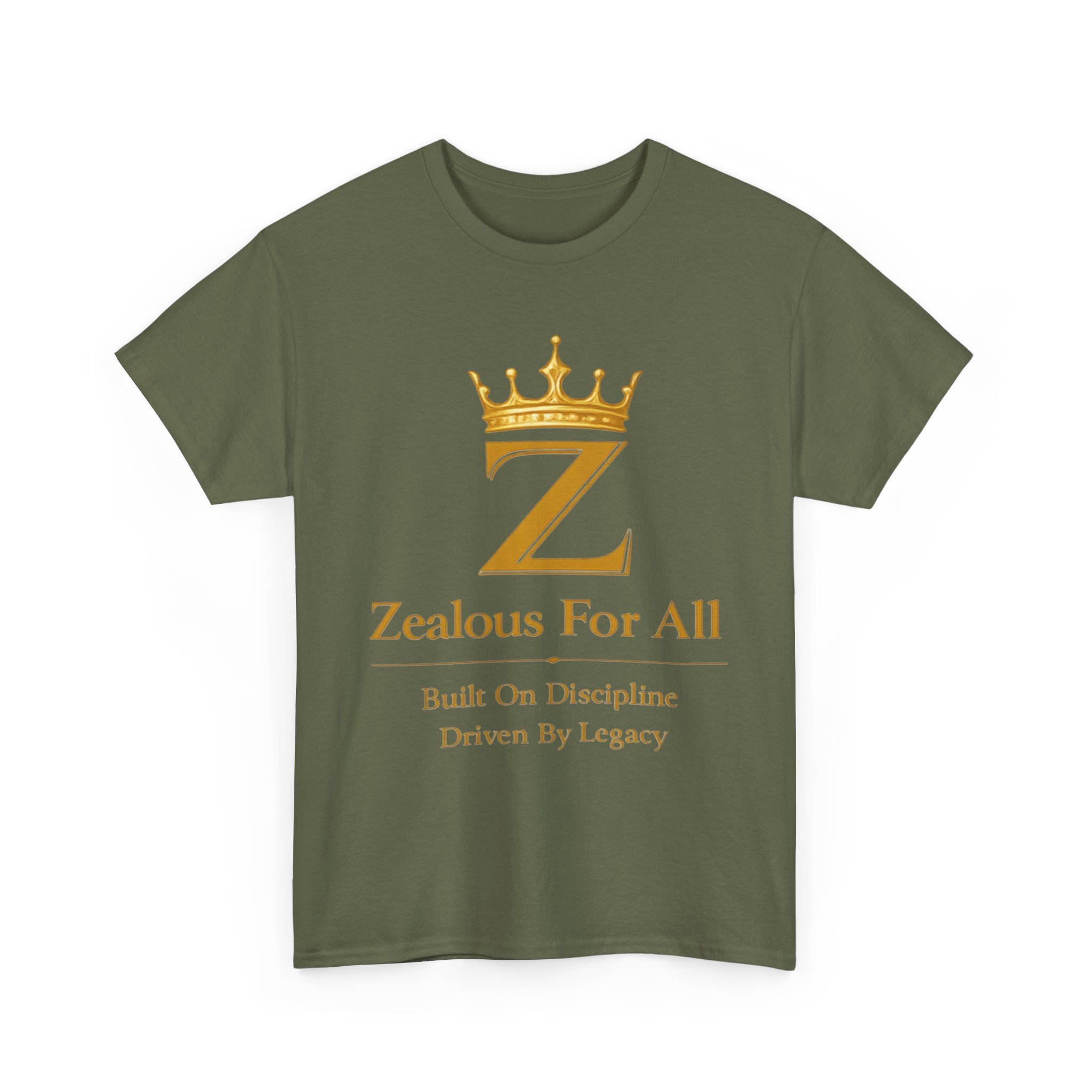 Unisex Zealous For All T-Shirt (Gold Logo) Printify