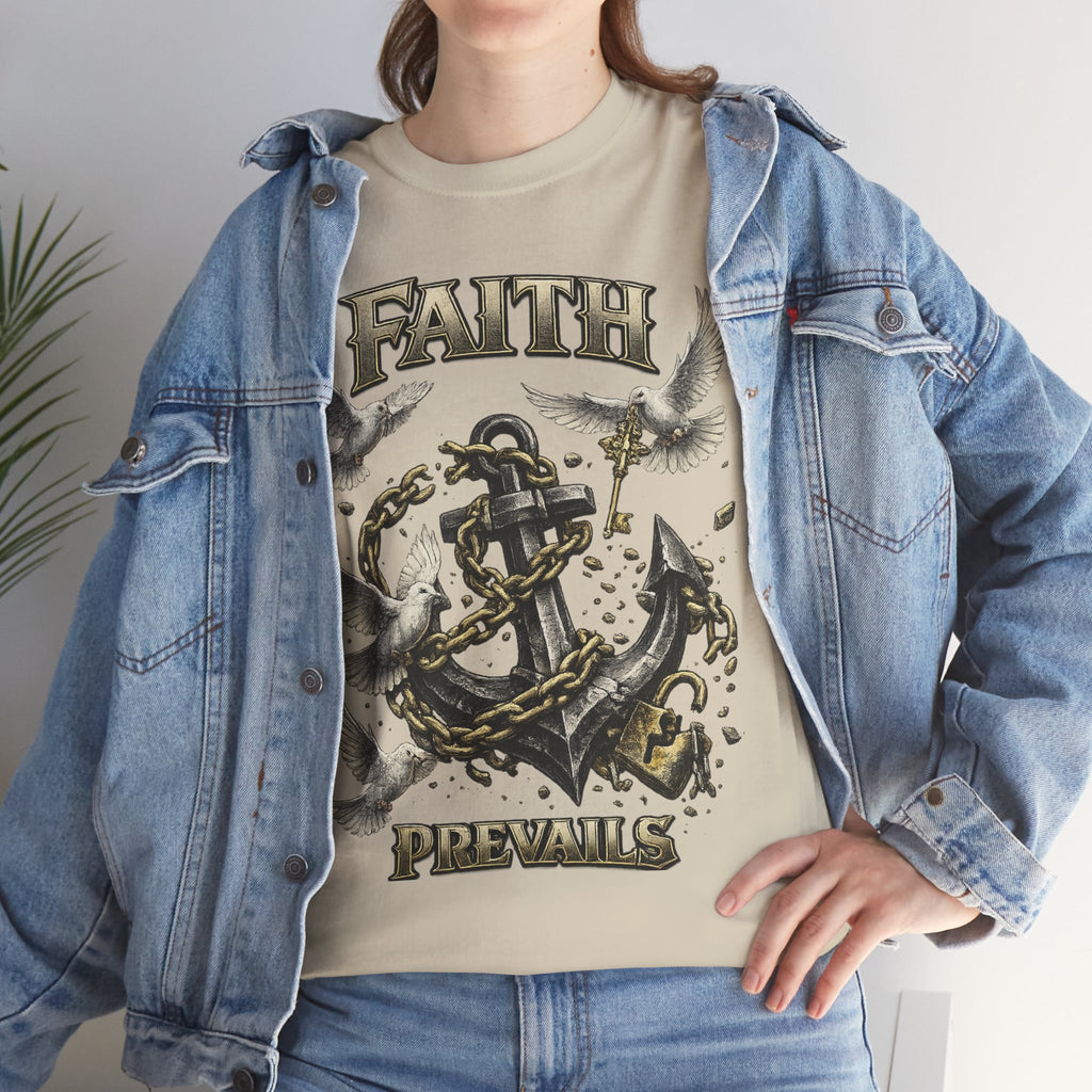 Adult Faith Prevails T‑Shirt (Black Anchor) Printify