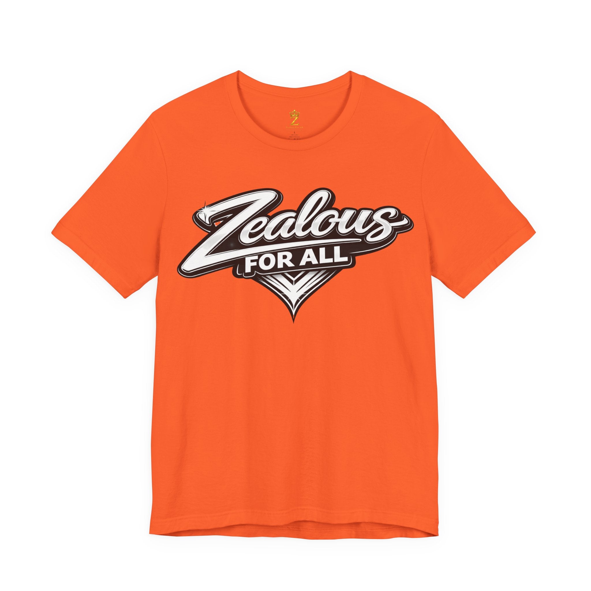 Zealous For All Graphic T-Shirt (White Logo) Printify