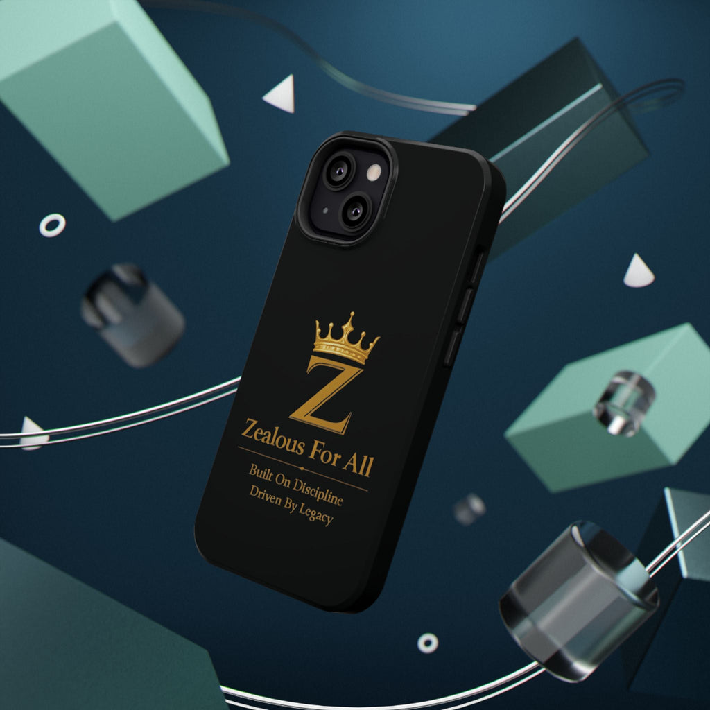 Phone Case — "Zealous For All" Gold Crown Impact-Resistant Case Printify