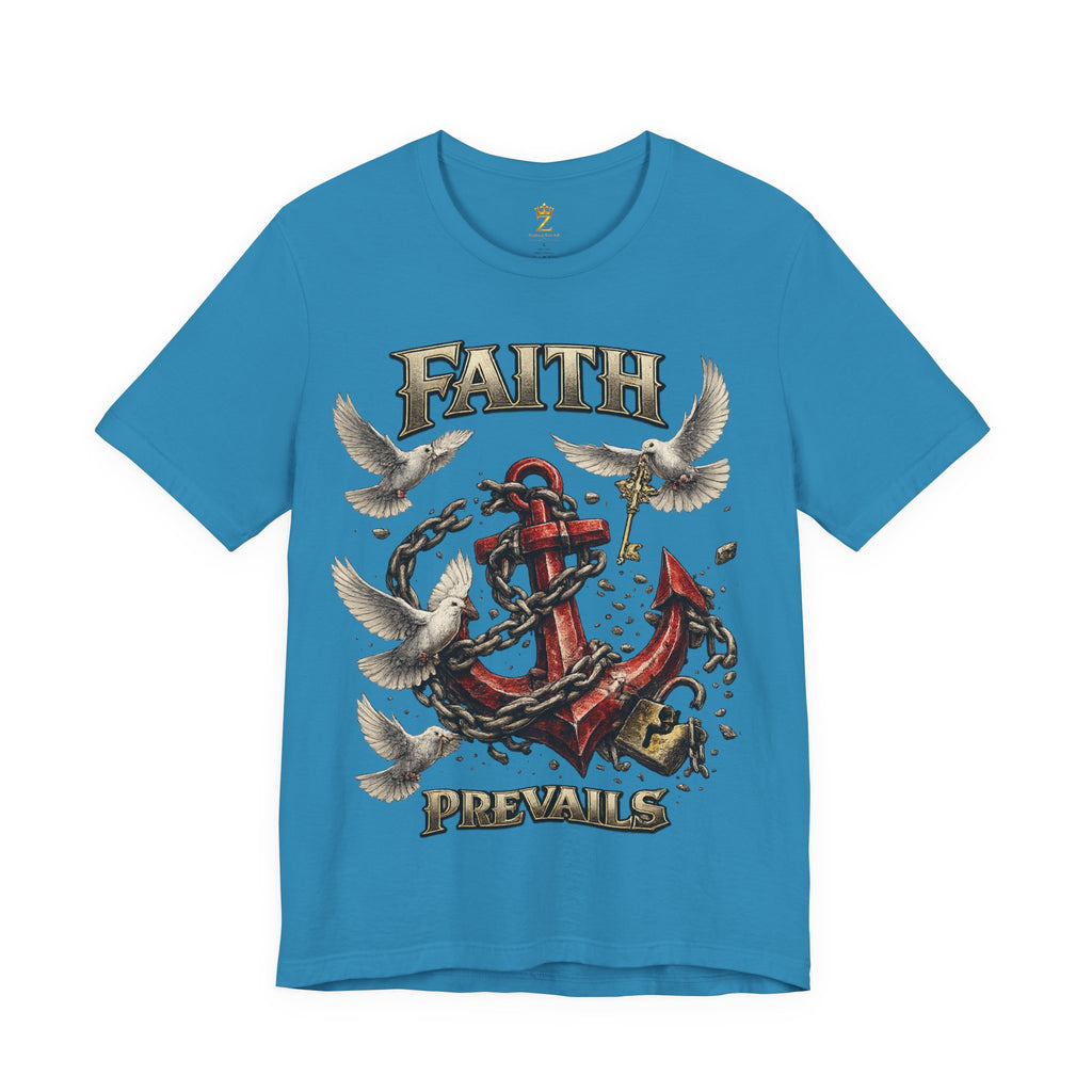 Faith Prevails T‑Shirt (Red Anchor) Printify