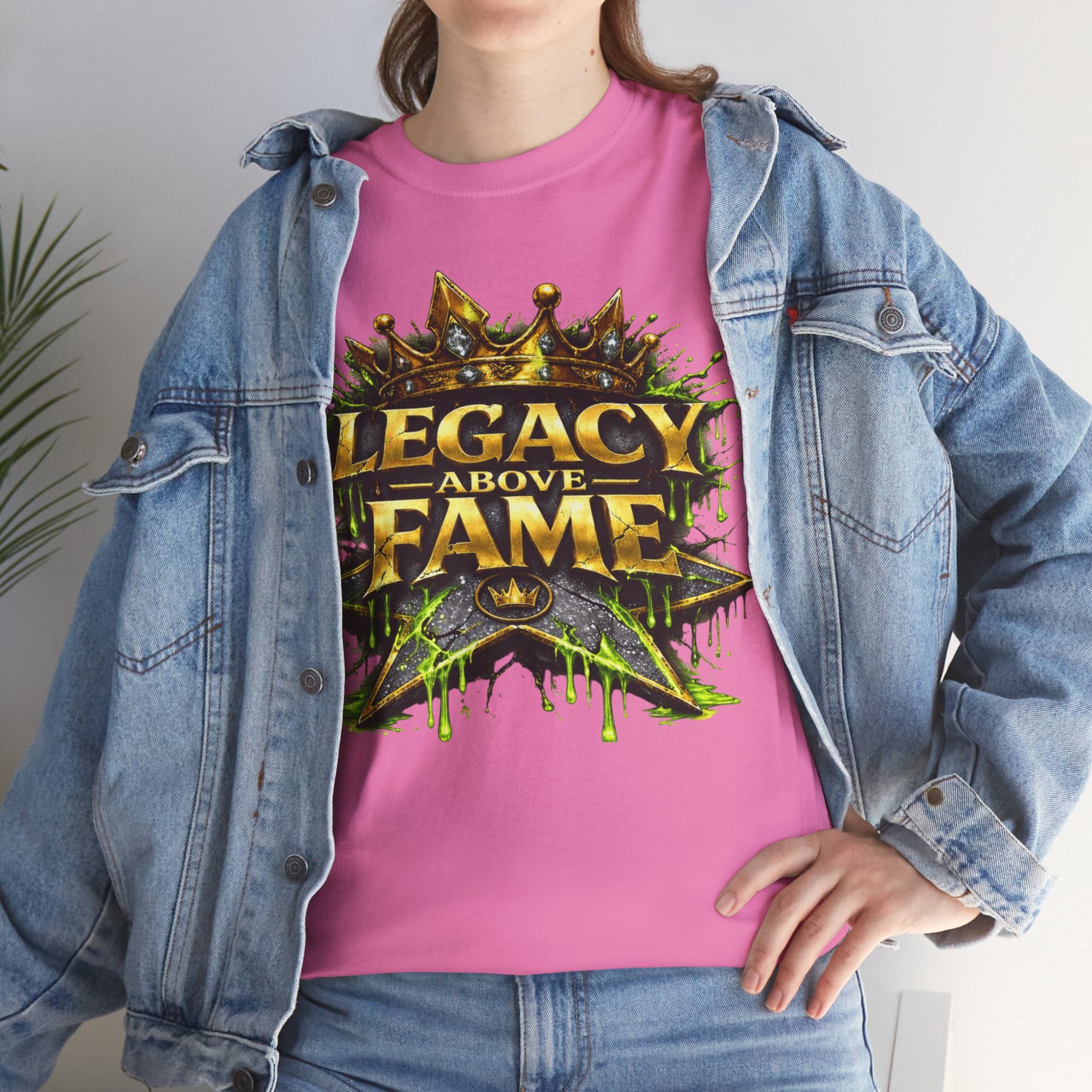 Adult Legacy Above Fame Graphic T-Shirt (Lime Green Drip) - Zealous For All