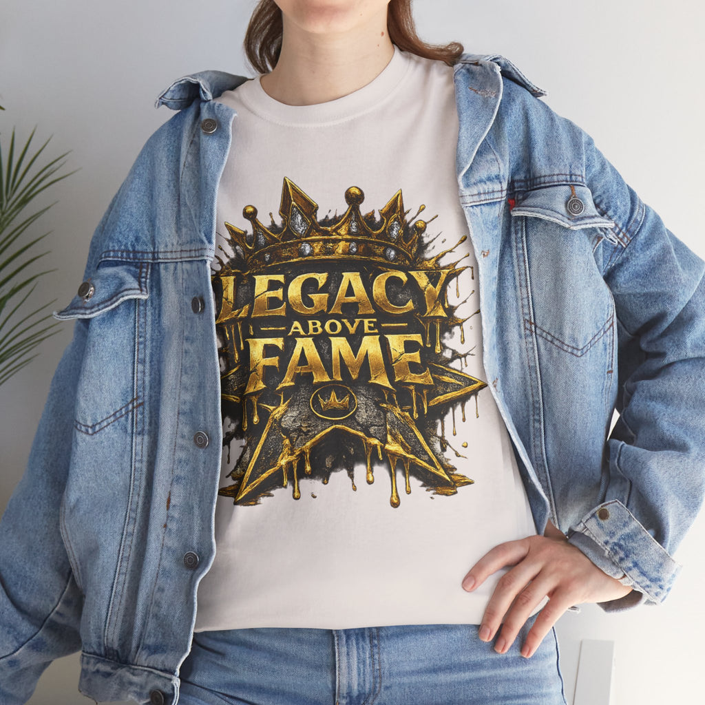 Adult Legacy Above Fame Graphic T-Shirt (Gold Drip) - Zealous For All
