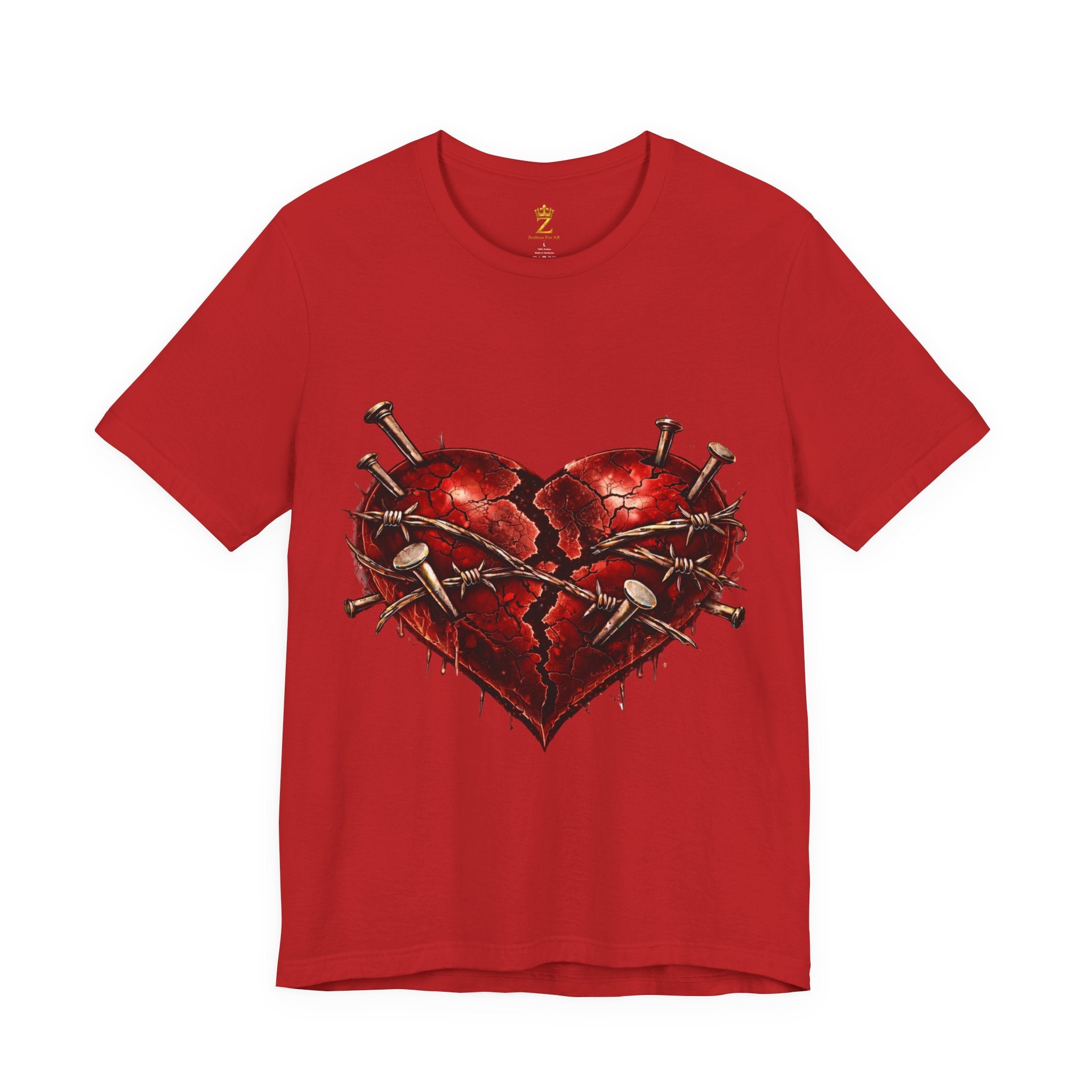 Red Heart T-Shirt (Discipline Over Emotions)