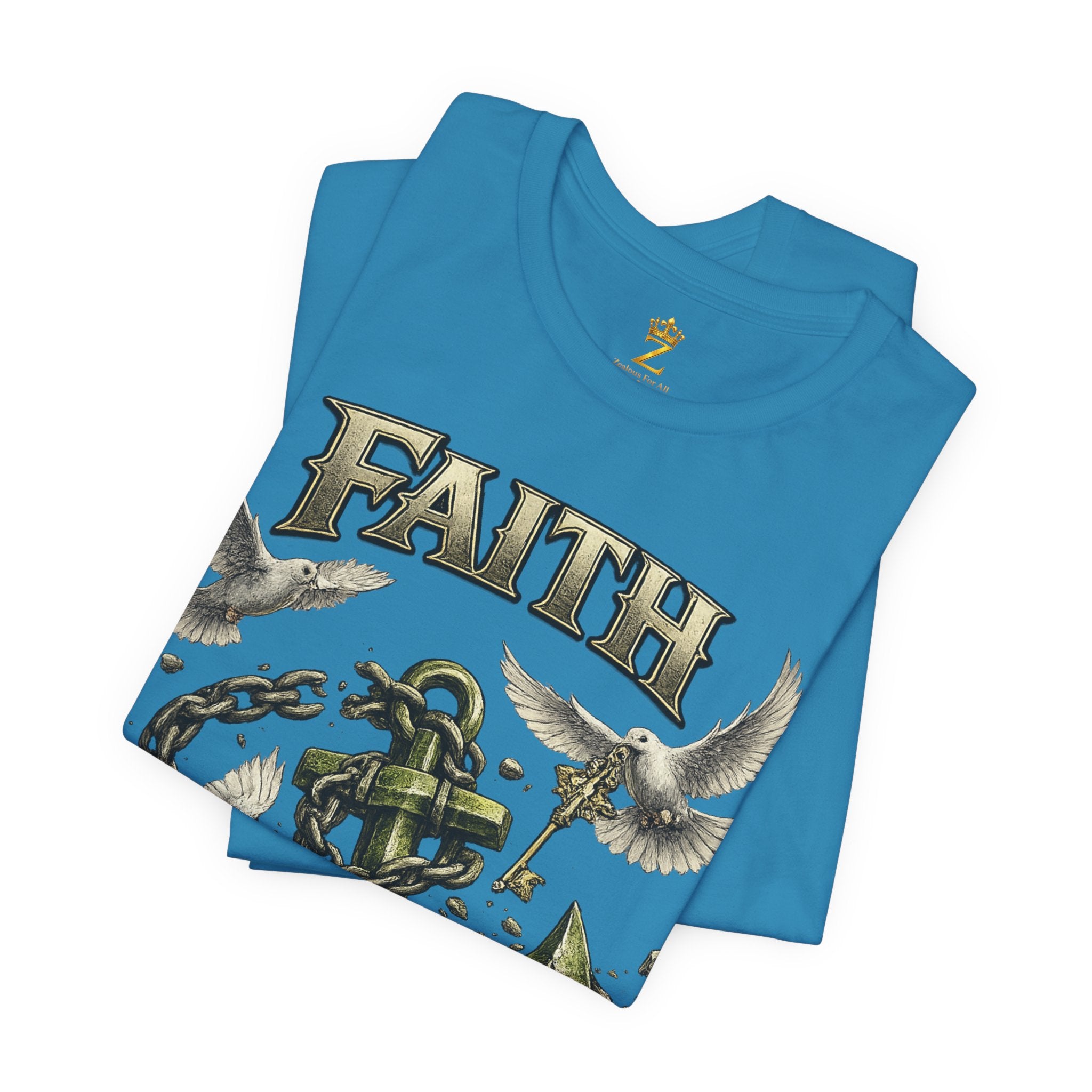 Faith Prevails T‑Shirt (Green Anchor) Printify