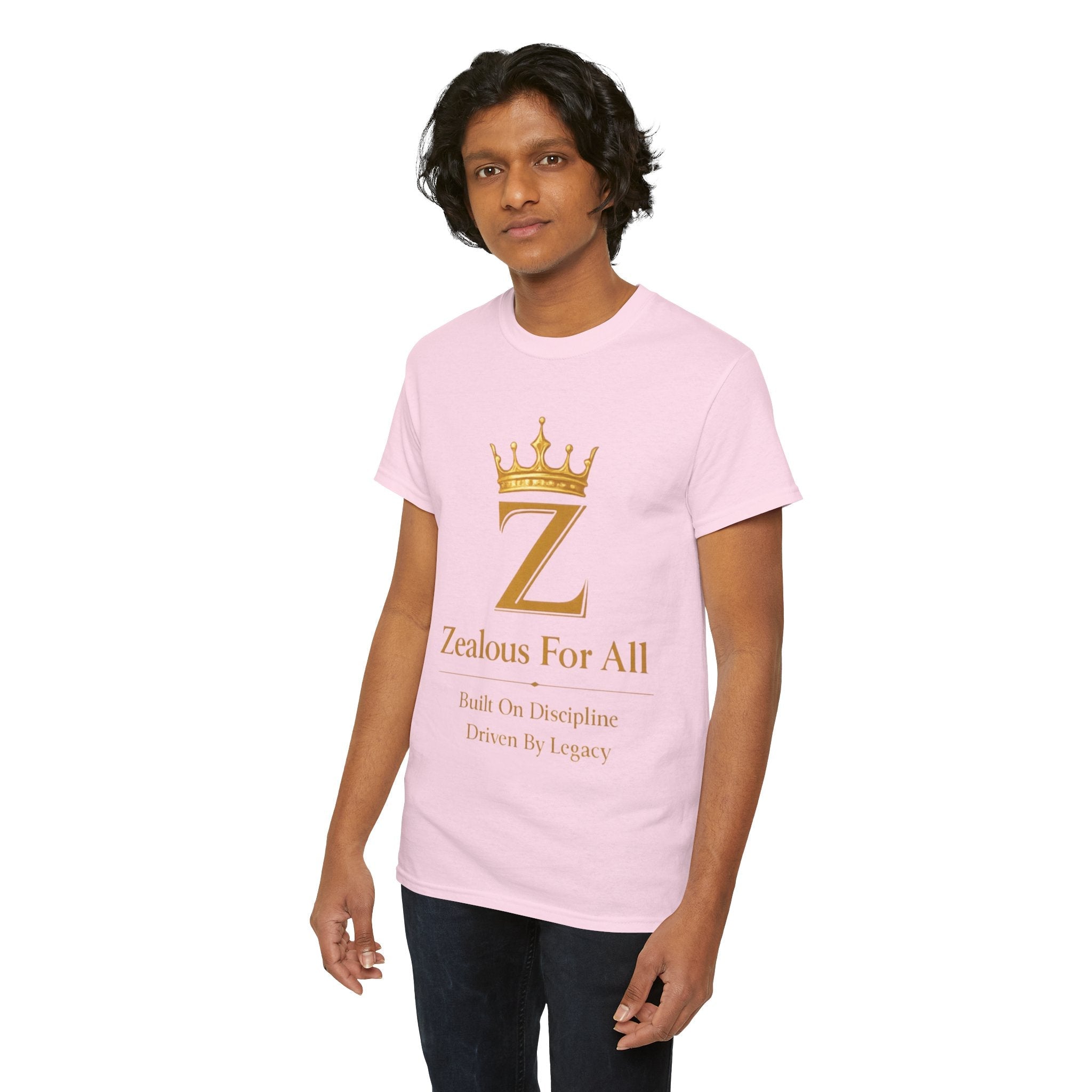 Unisex Zealous For All T-Shirt (Gold Logo (with Back logo) T-shirt) Printify