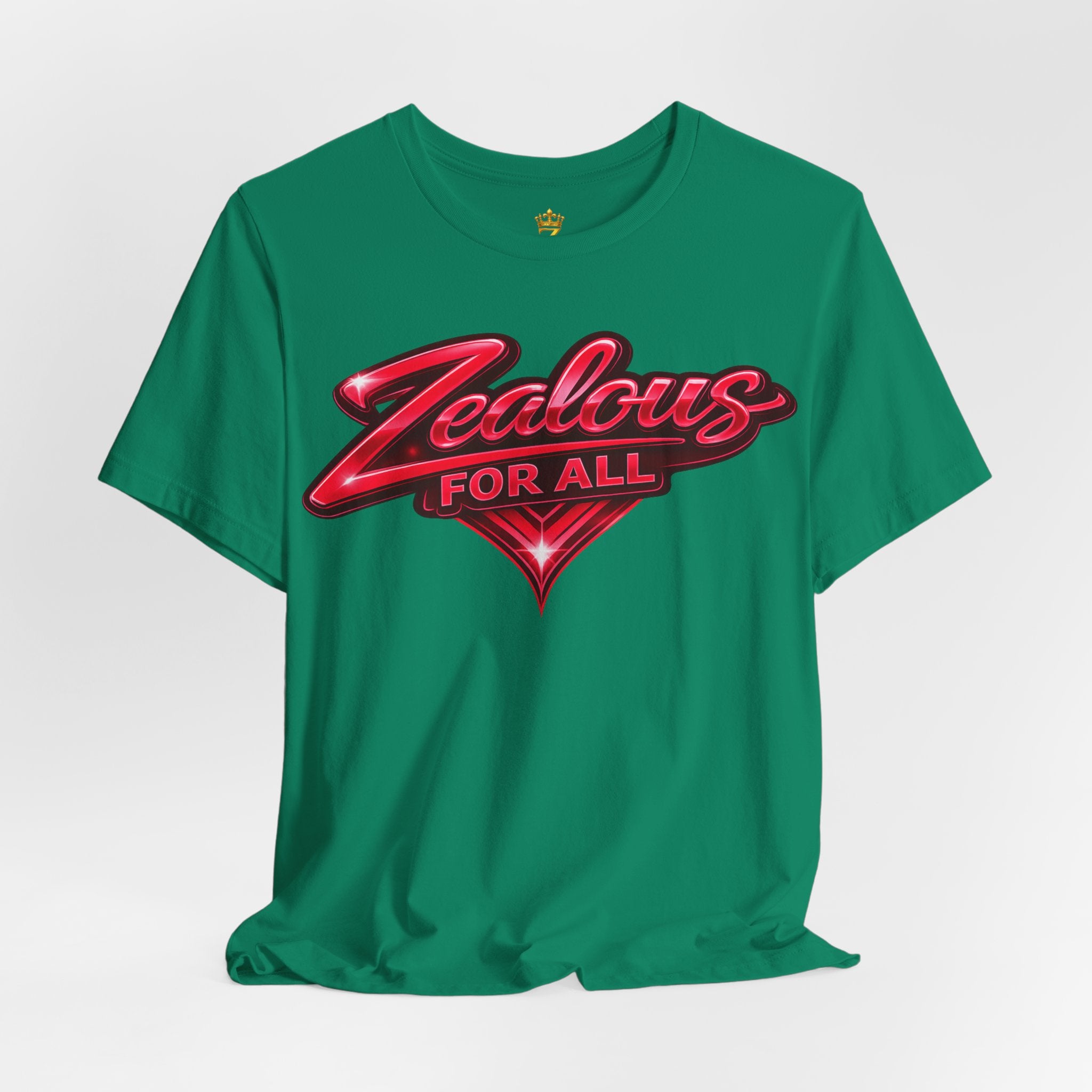 Zealous For All Graphic T-Shirt (Red Logo) Printify