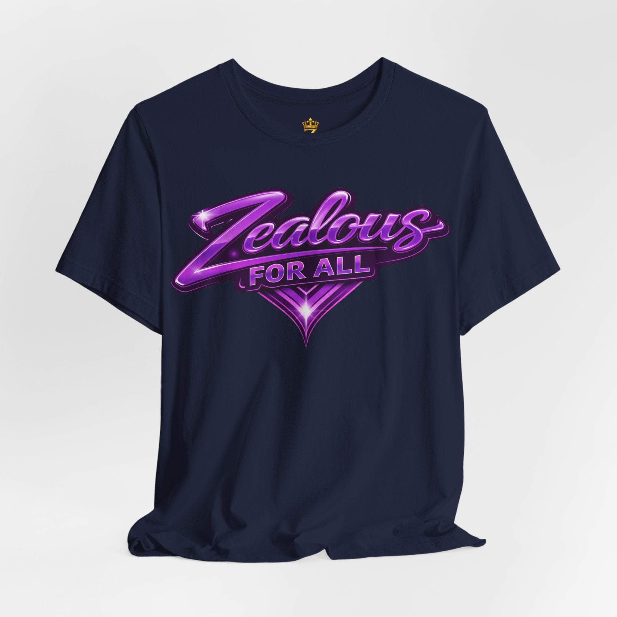 Zealous For All Graphic T-Shirt (Purple Logo) Printify