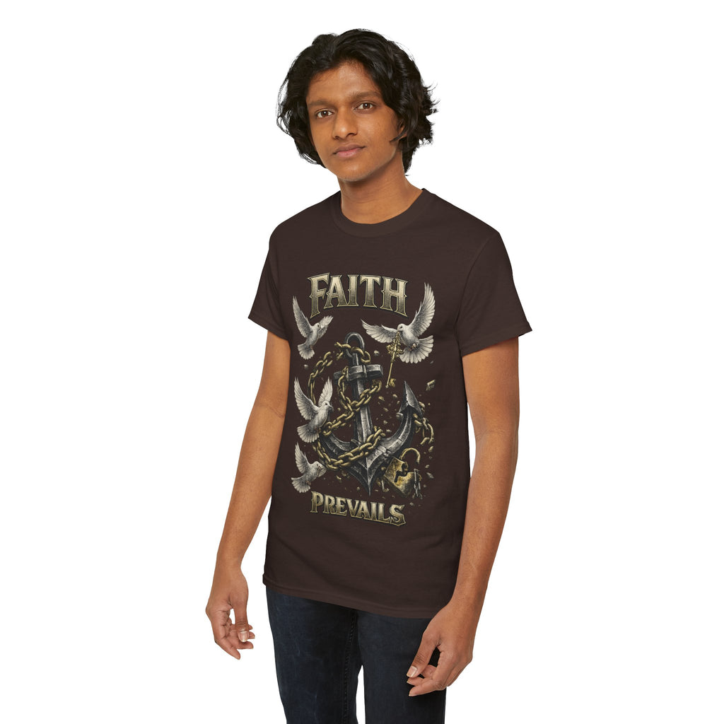 Adult Faith Prevails T‑Shirt (Black Anchor) Printify