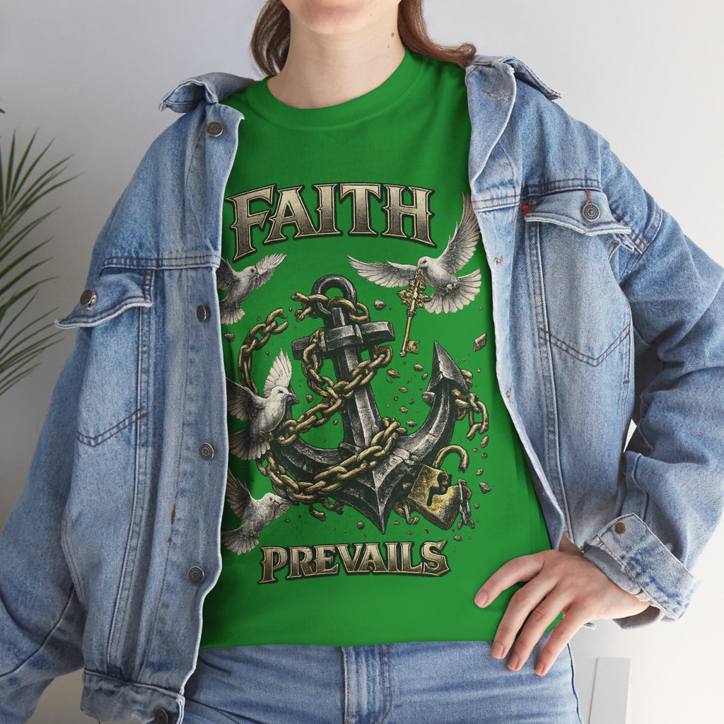 Adult Faith Prevails T‑Shirt (Black Anchor) Printify