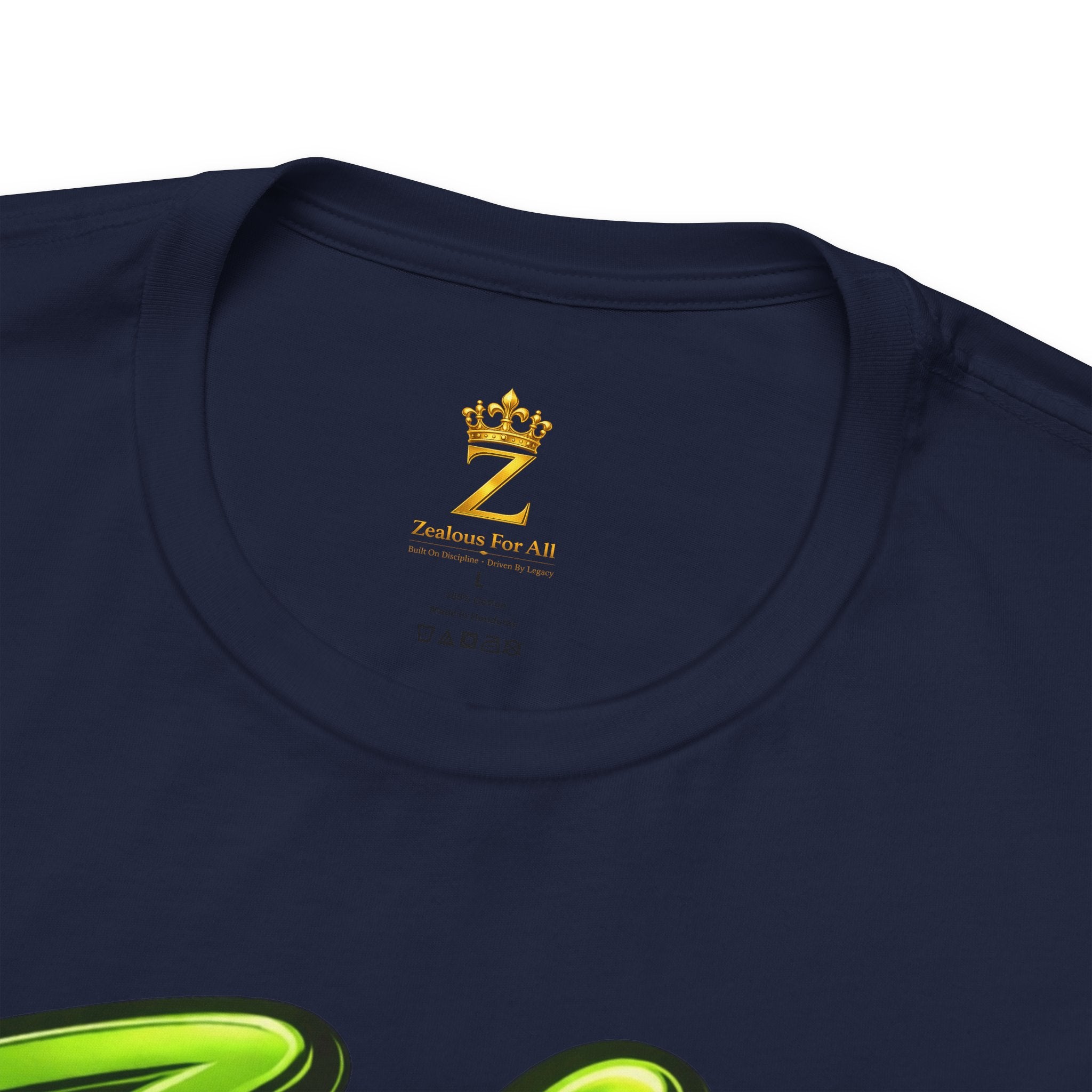 Zealous For All Graphic T-Shirt (Lime Green Logo) Printify