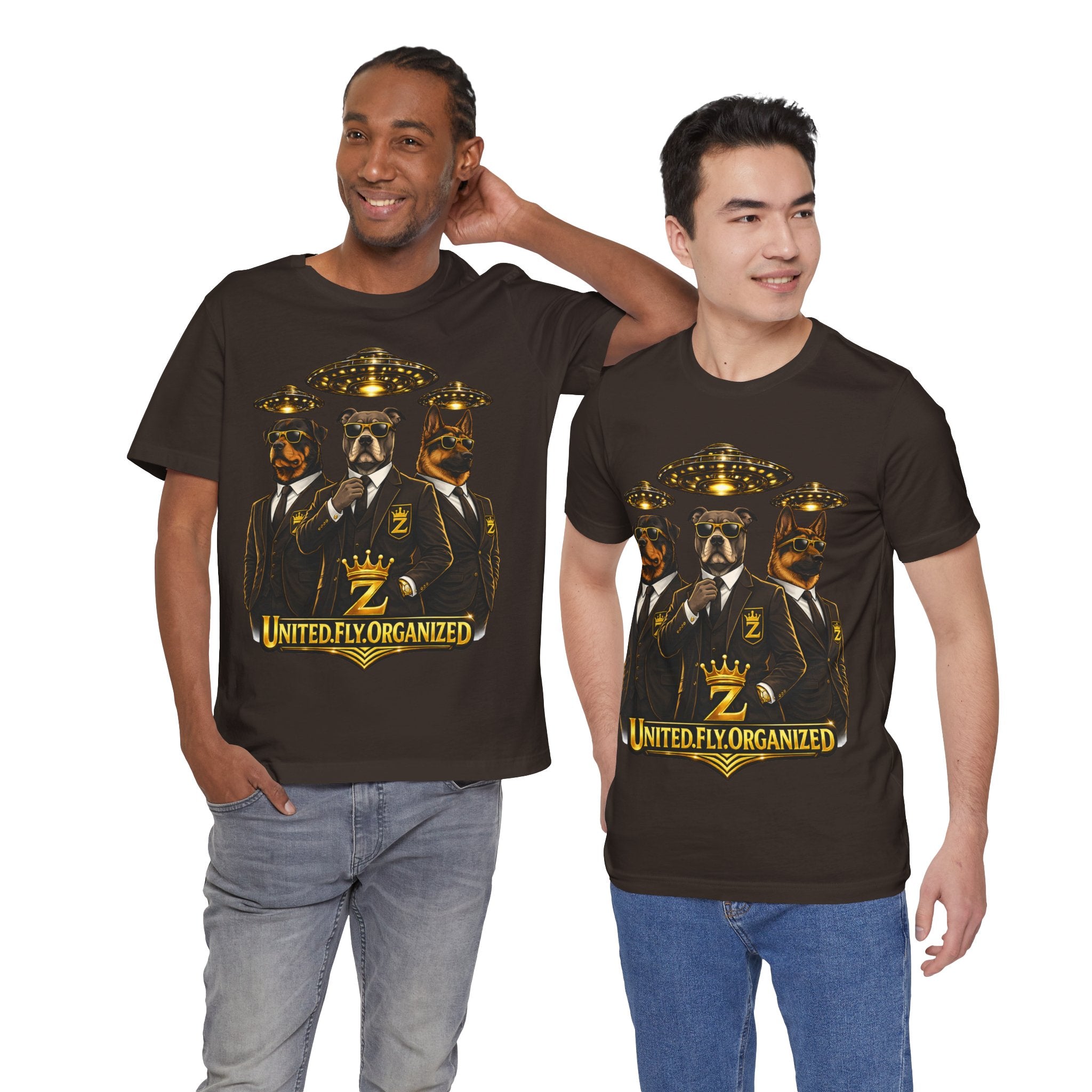 COMING SOON... United. Fly. Organized. Graphic Tee (Gold) Printify