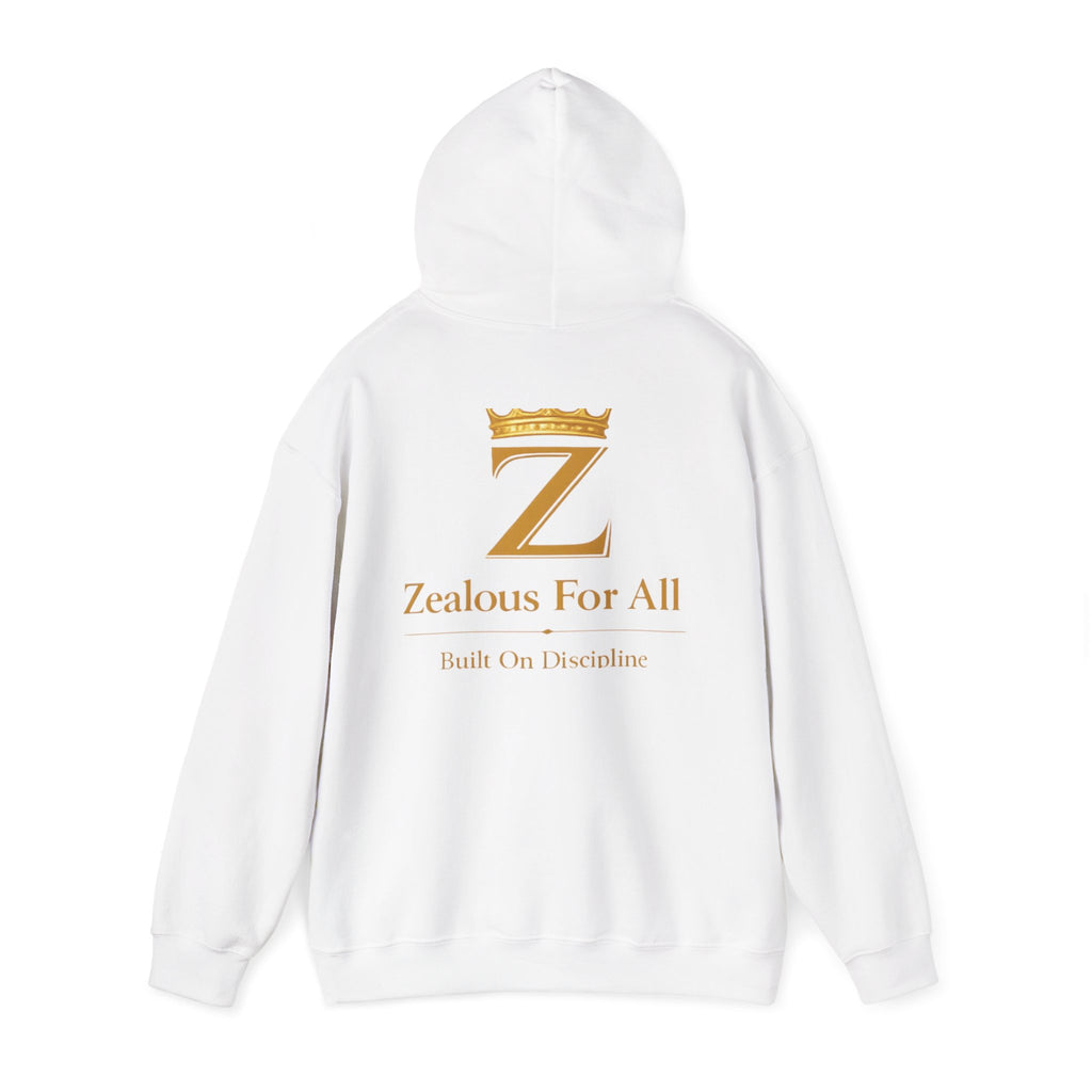 Zealous For All Hoodie — Gold Front Logo Sweatshirt - Zealous For All