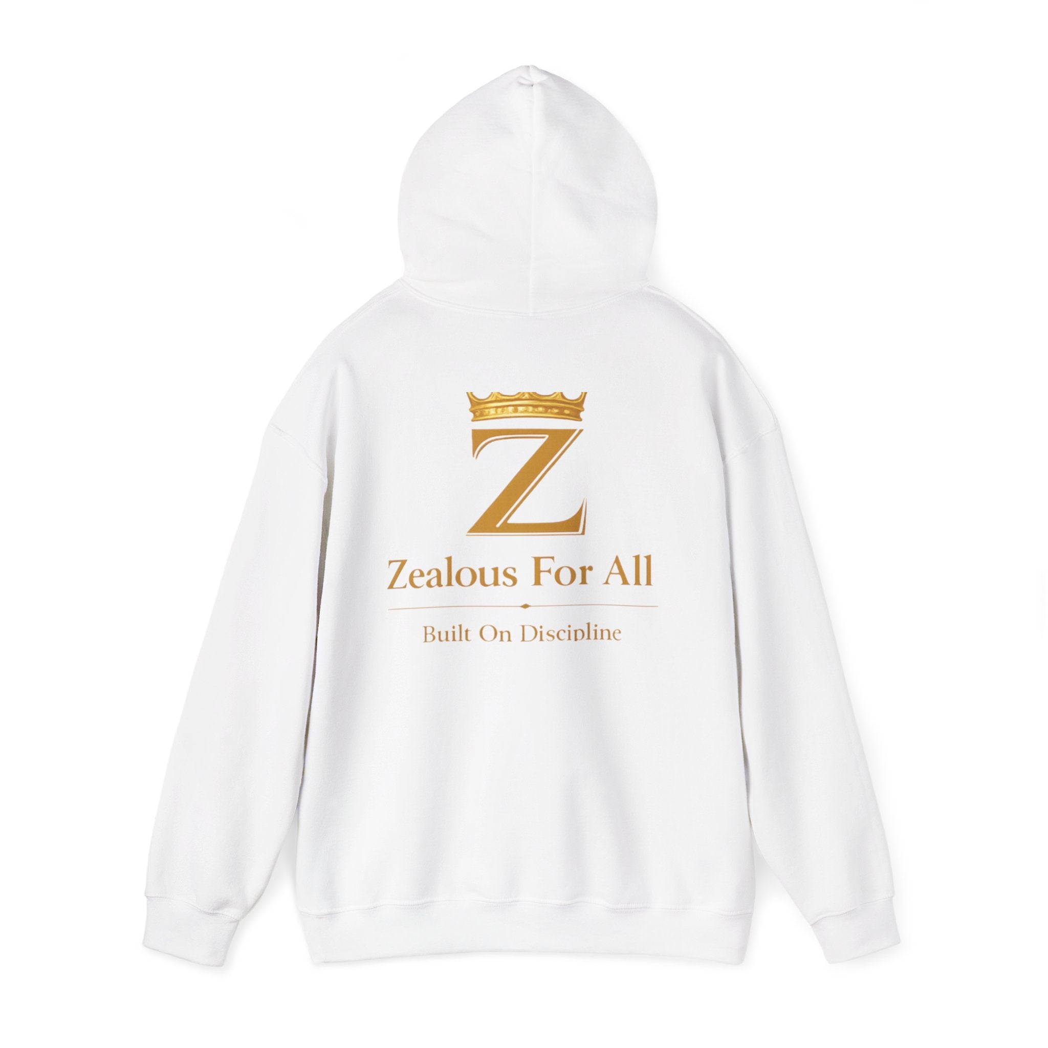 Zealous For All Hoodie — Gold Front Logo Sweatshirt - Zealous For All