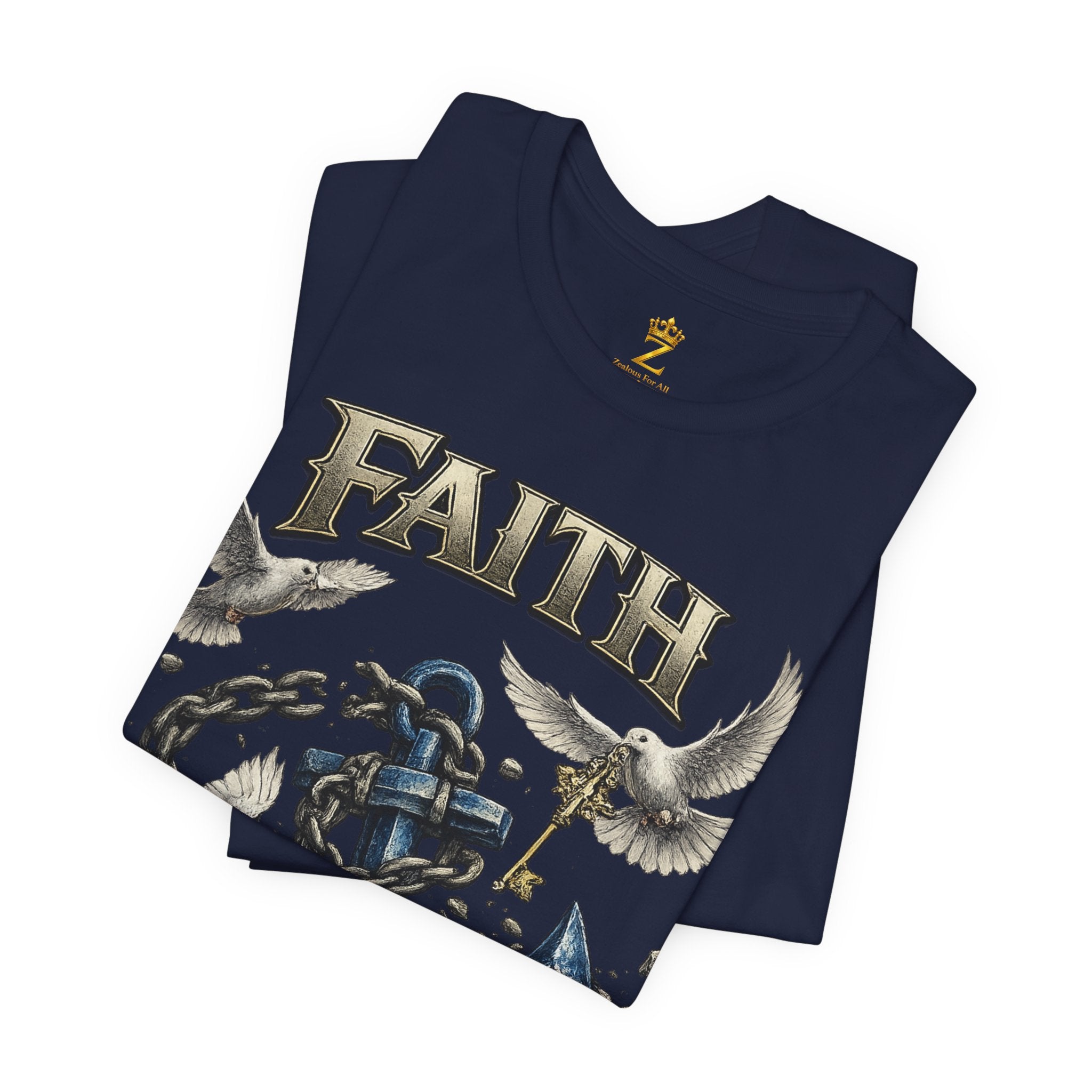 Faith Prevails T‑Shirt (Blue Anchor) Printify
