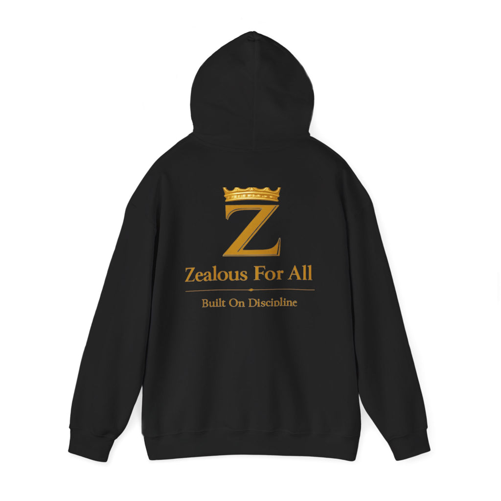 Zealous For All Hoodie — Gold Front Logo Sweatshirt - Zealous For All