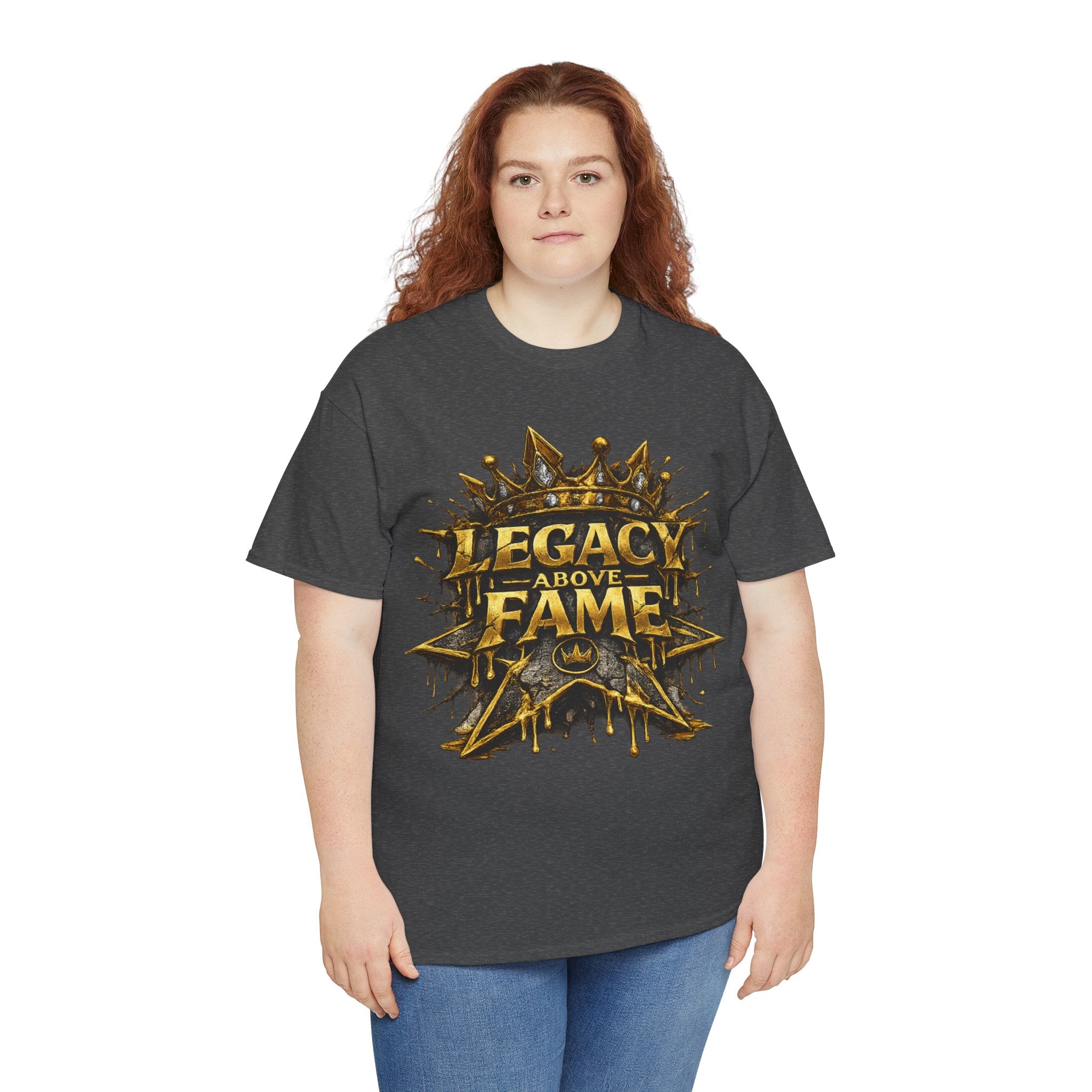 Adult Legacy Above Fame Graphic T-Shirt (Gold Drip) - Zealous For All