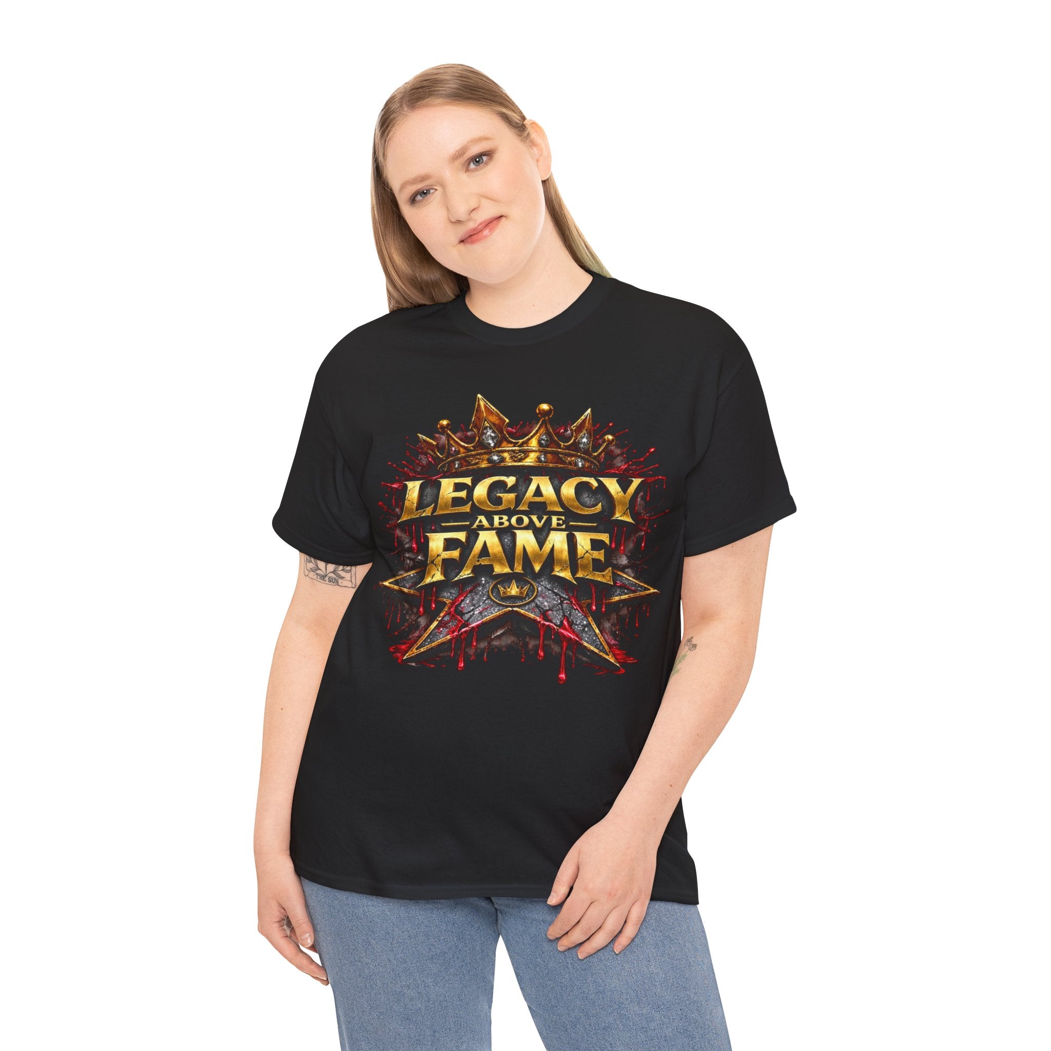 Adult Legacy Above Fame Graphic T-Shirt (Red Drip) - Zealous For All