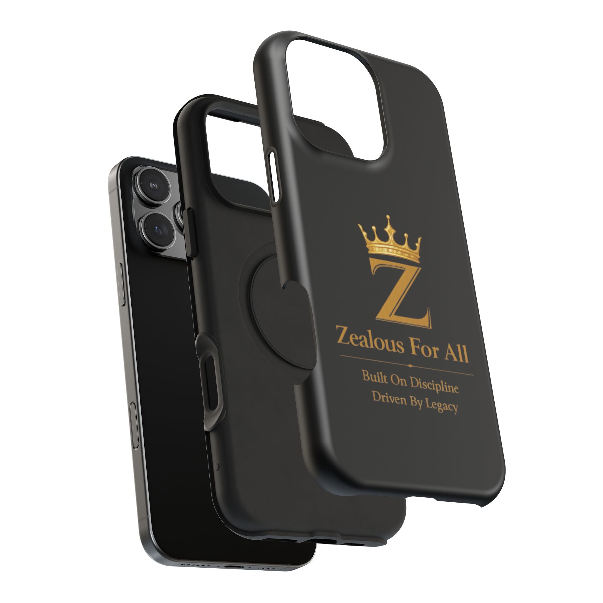Phone Case — "Zealous For All" Gold Crown Impact-Resistant Case Printify