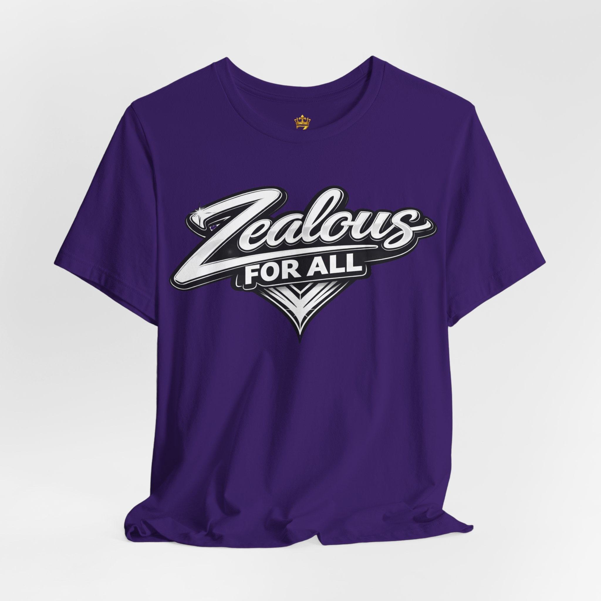 Zealous For All Graphic T-Shirt (White Logo) Printify