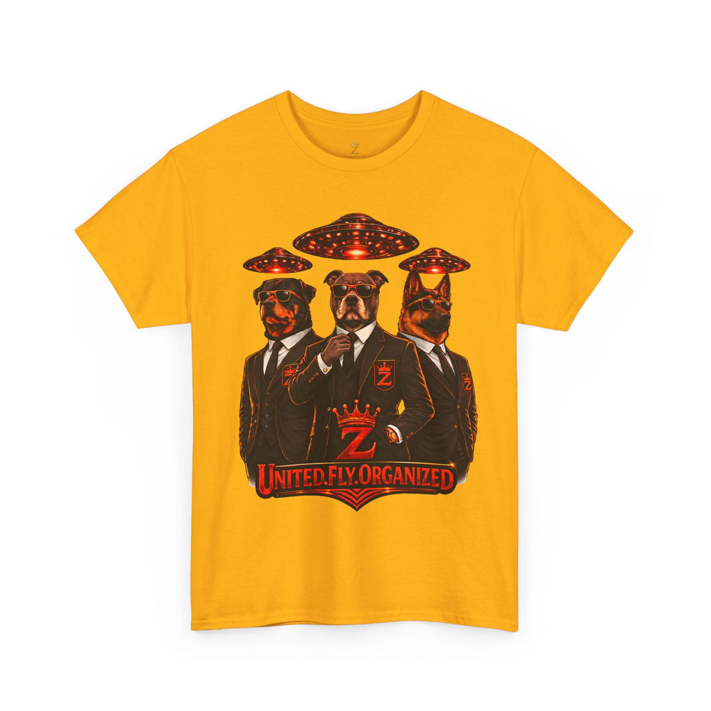 Adult "United. Fly. Organized." Graphic Tee (Red) Printify