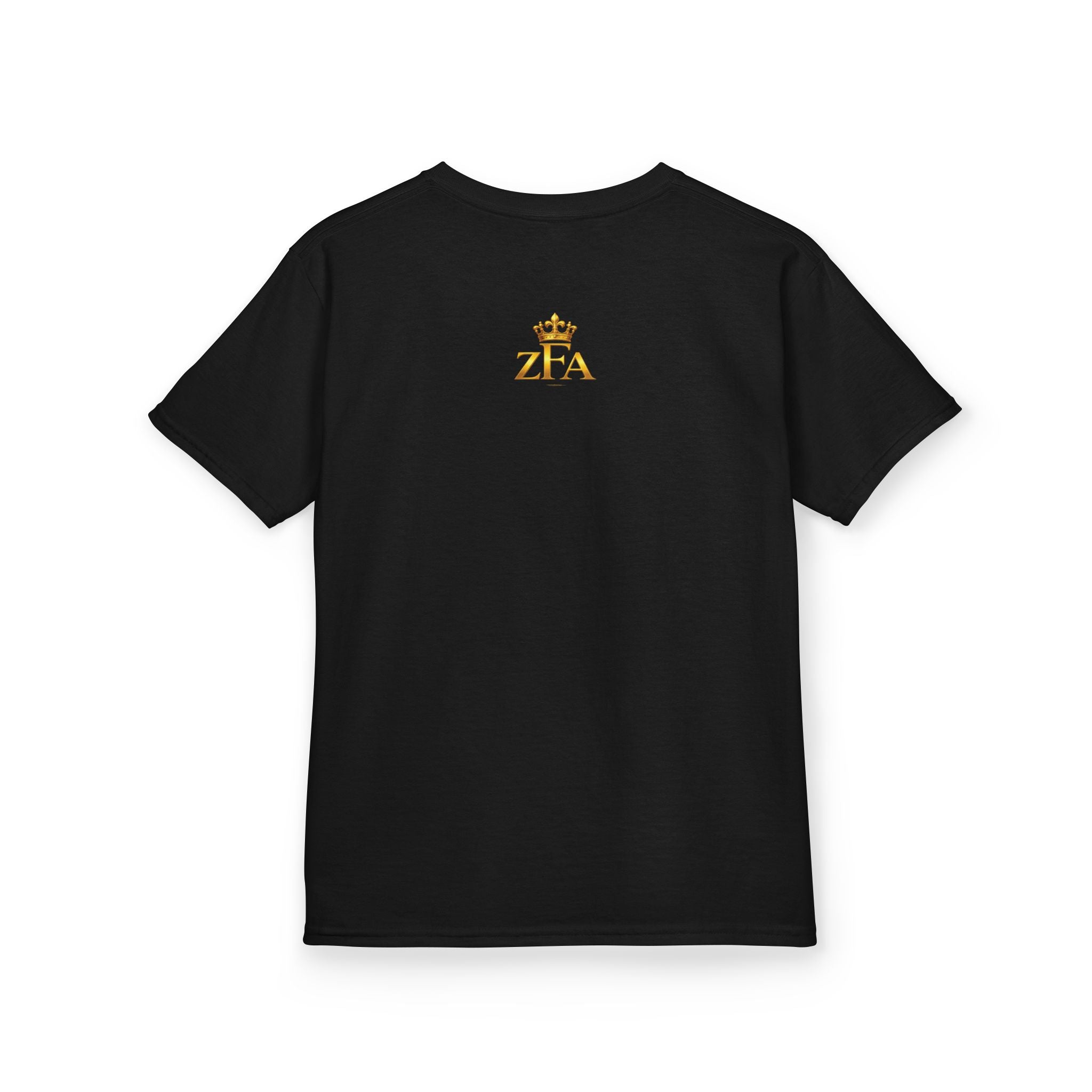 First Kids Zealous For All T-Shirt Drop 01 — Gold Logo Kids Tee Printify