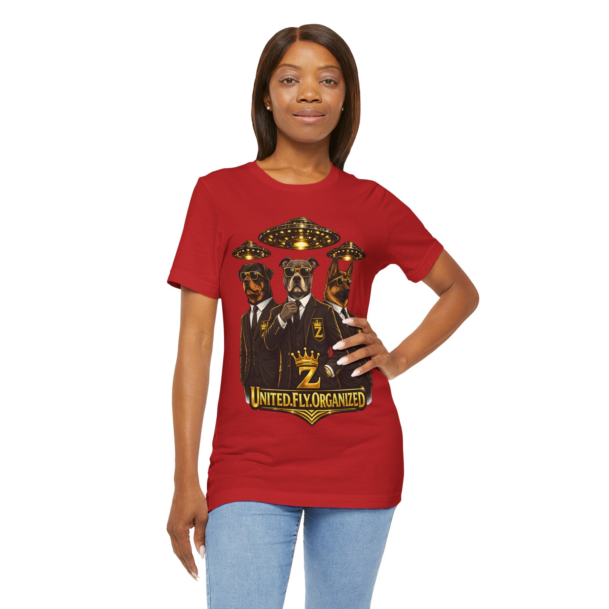 COMING SOON... United. Fly. Organized. Graphic Tee (Gold) Printify